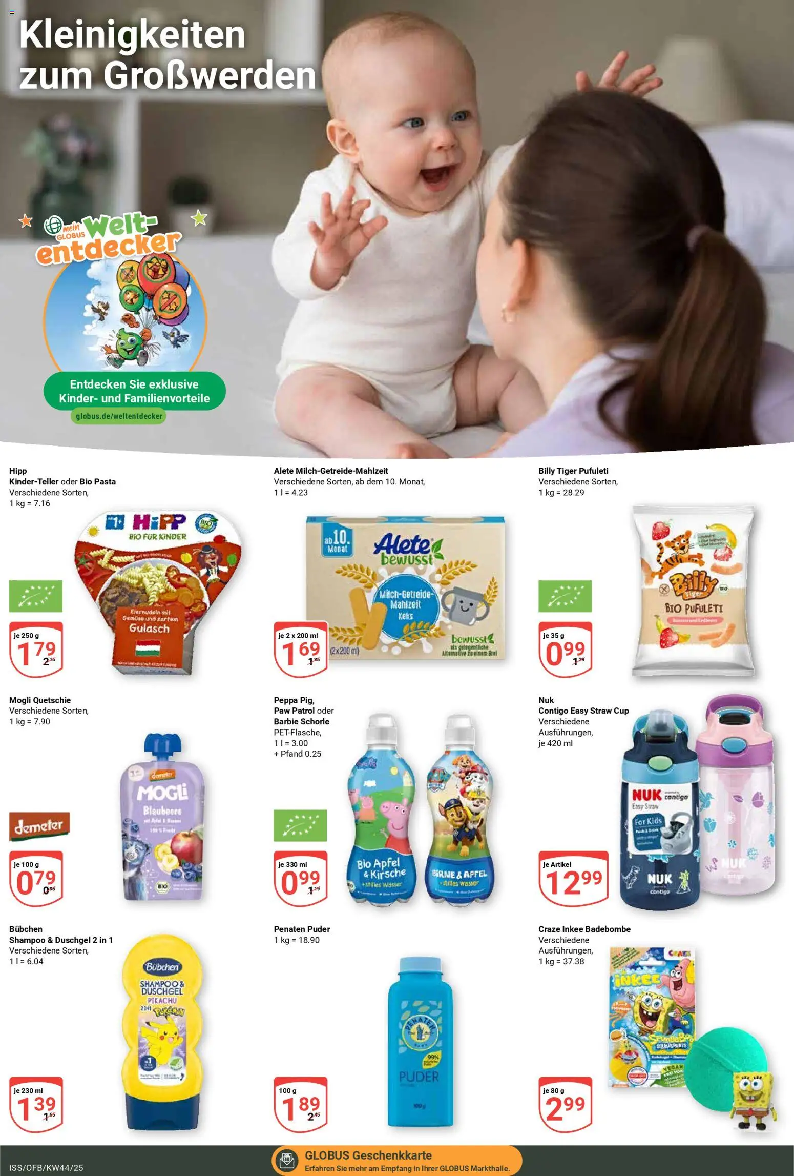 Globus Prospekt 	 – gültig ab 27.10.2025 | Seite: 22 | Produkte: Äpfel, Puder, Duschgel, Pasta