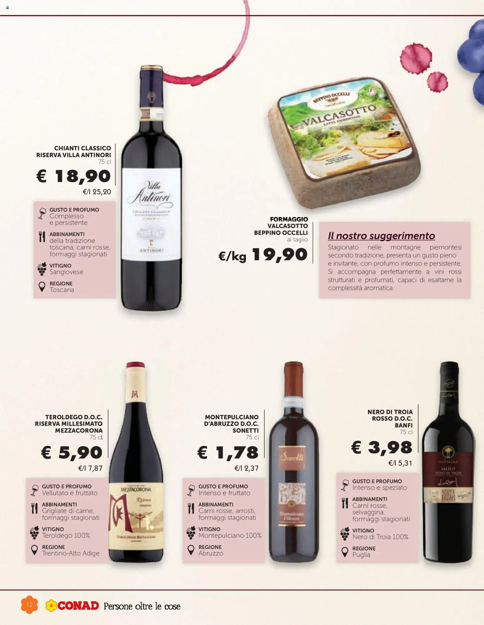 Volantino Conad del 15.10.2025 | Pagina: 12 | Prodotti: Formaggio, Profumo