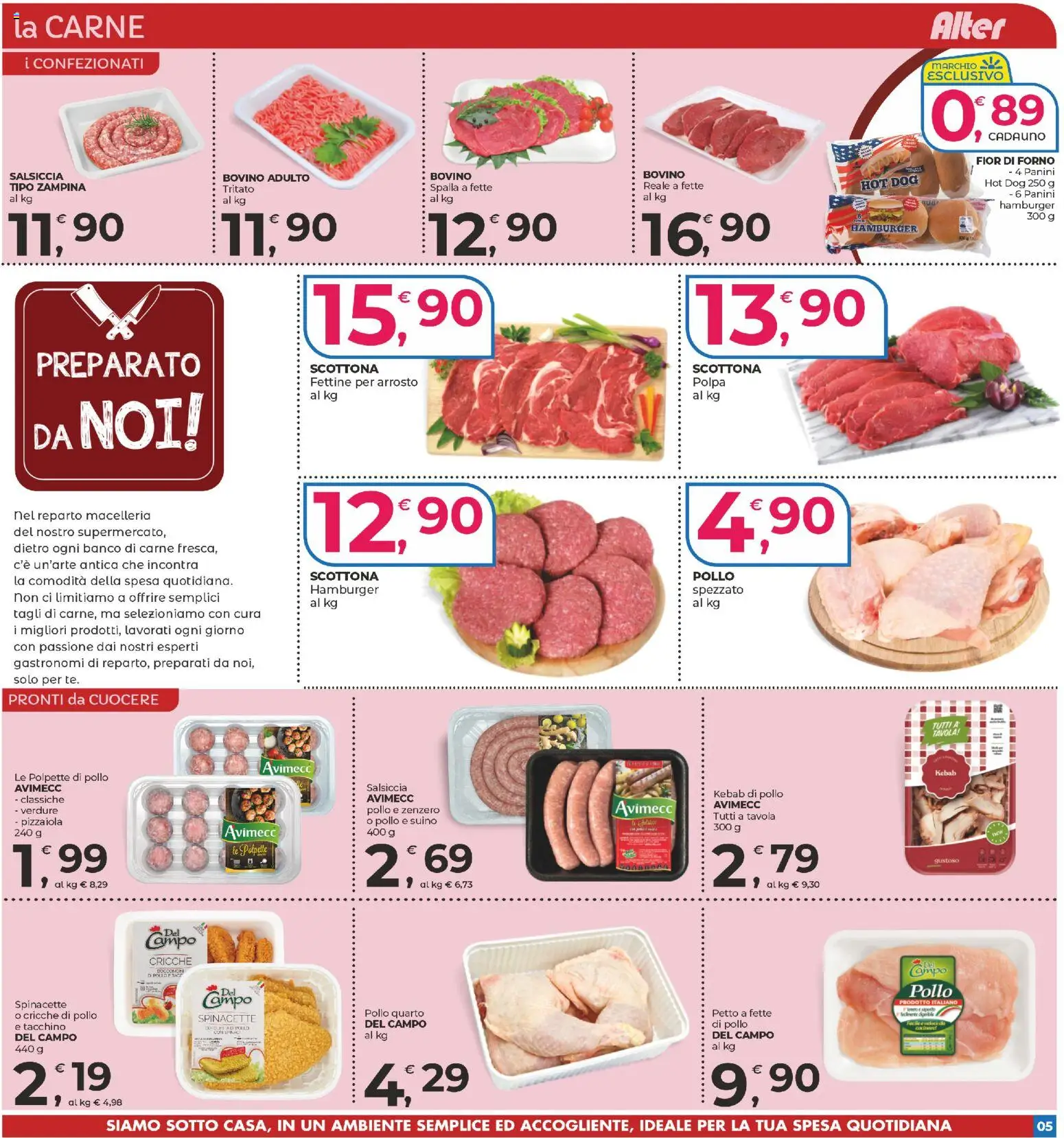Volantino Alter Discount del 25.11.2025 | Pagina: 5 | Prodotti: Arrosto, Pollo, Hamburger, Polpette