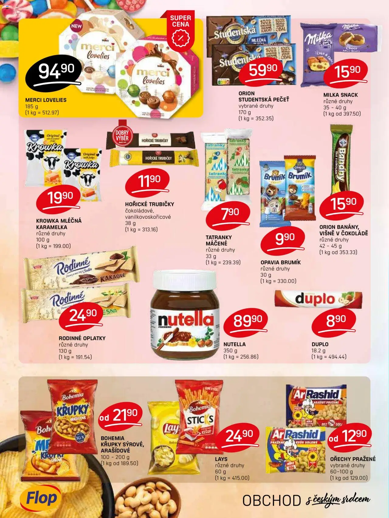 Flop leták od 06.08.2025 | Strana: 8 | Produkty: Ořechy, Merci, Studentská pečeť, Nutella