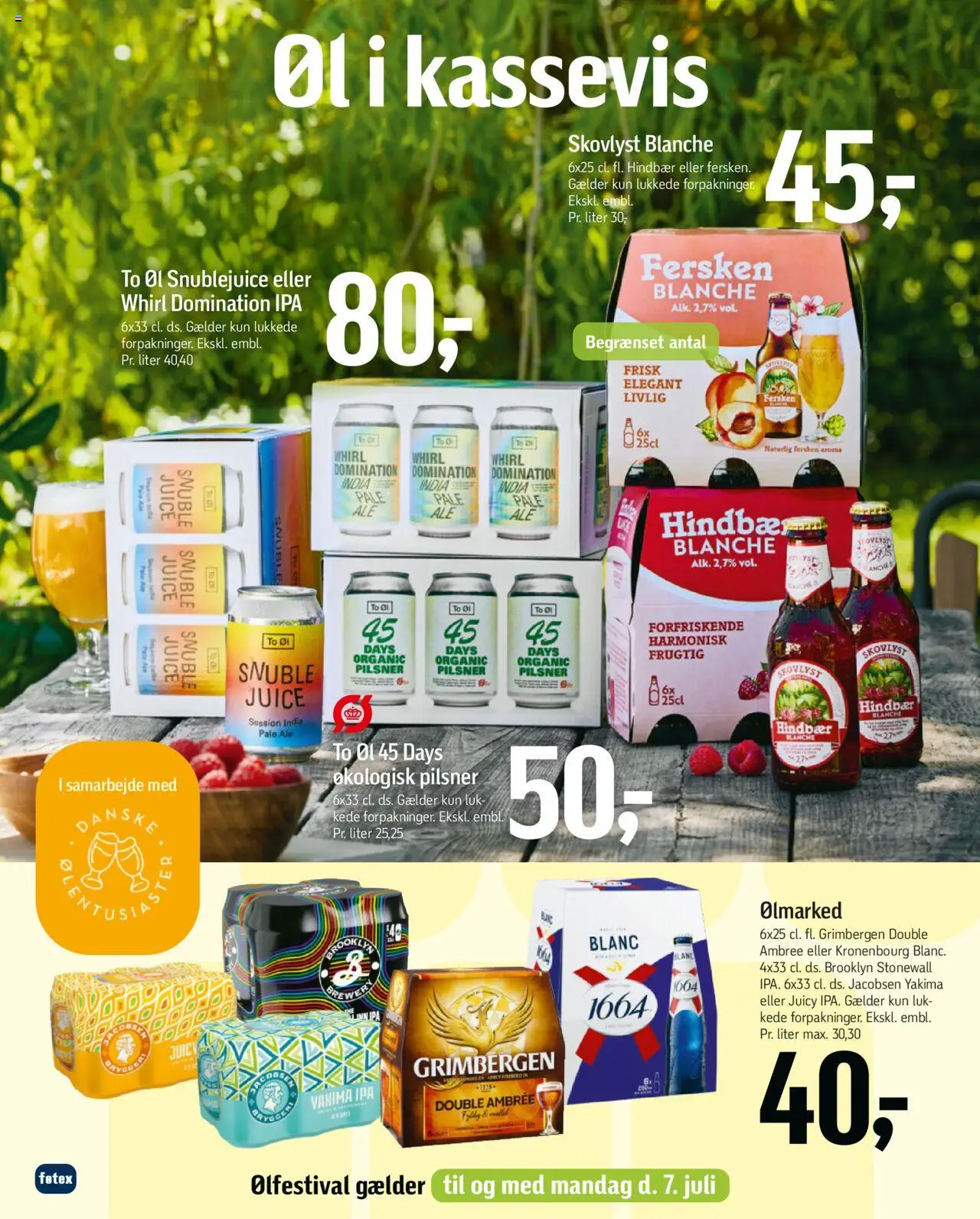 Føtex Tilbudsavis gyldig fra 27.06.2025 | Side: 77 | Produkter: Juice, Øl, Hindbær