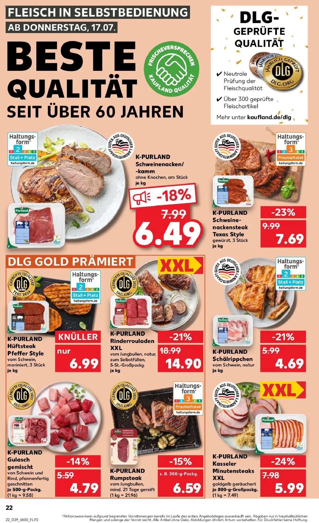 Kaufland prospekt Rathenow	 - gültig ab dem 21.07.2025 | Seite: 35 | Produkte: Rinderrouladen, Rumpsteak, Pfeffer, Fleisch