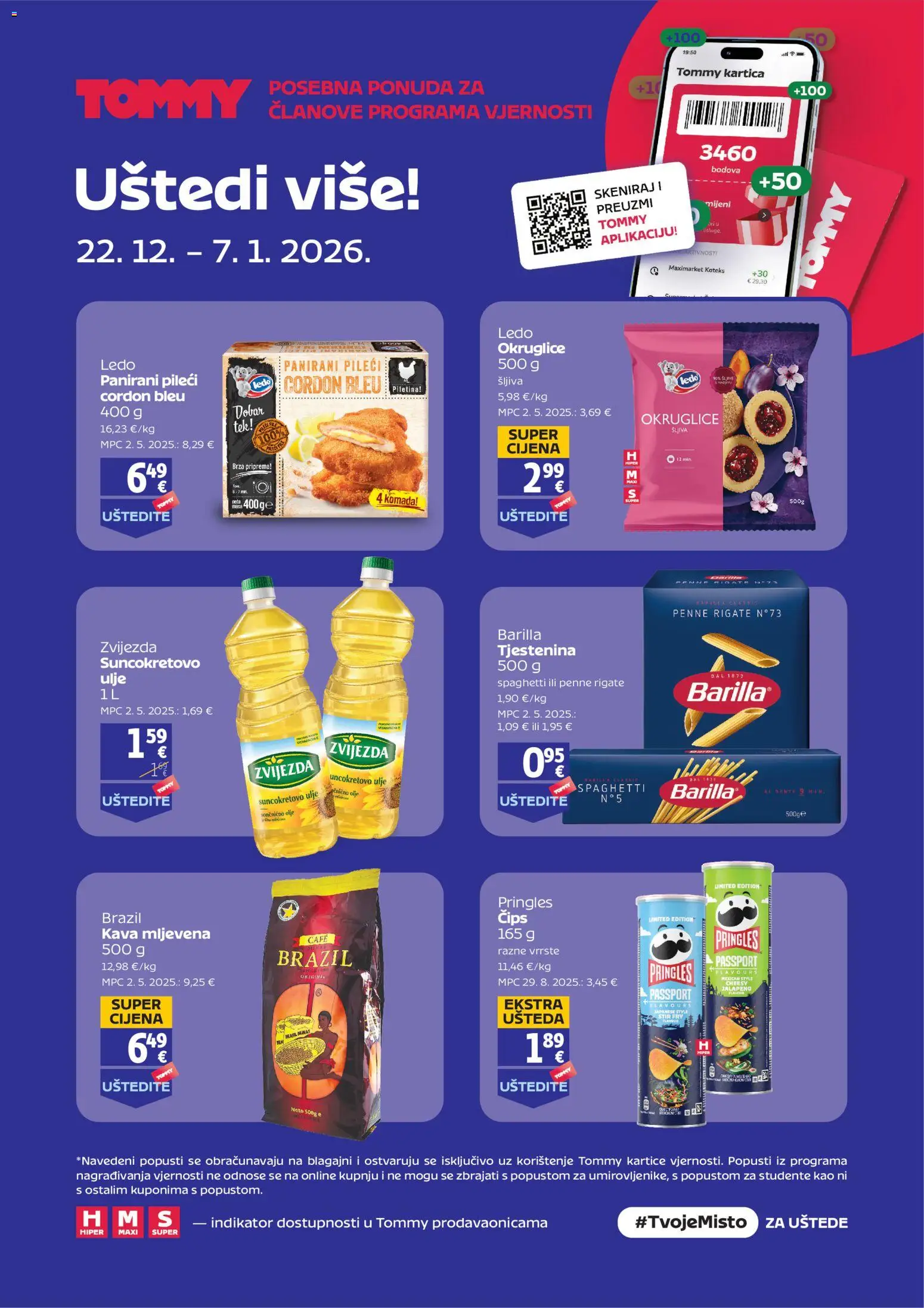 Tommy katalog | vrijedi od 22.12.2025 | Stranica: 2 | Proizvodi: Okruglice, Ulje, Kava, Ledo