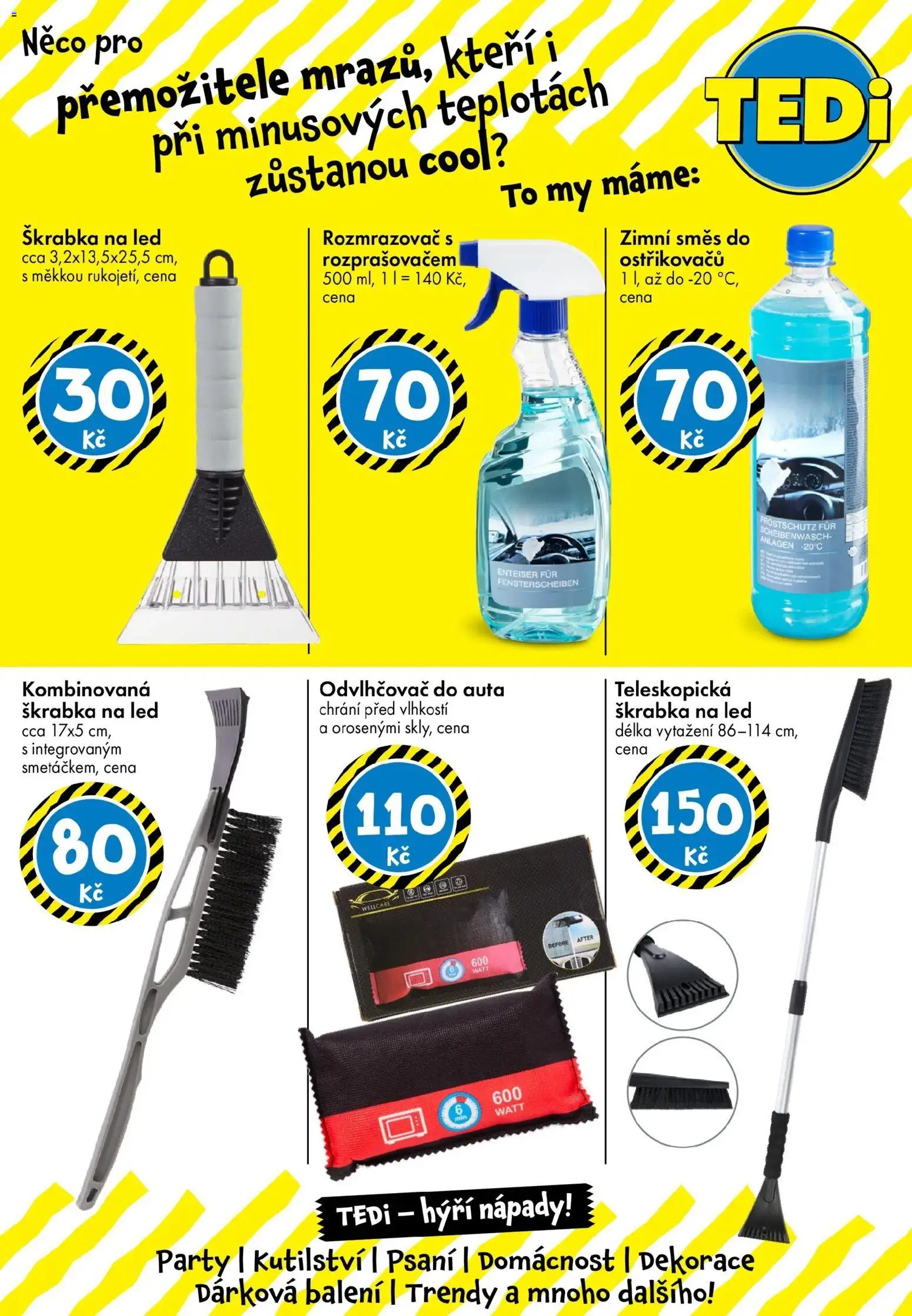 TEDi leták - Praha, Ostrava, Plzeň od 12.12.2025 | Strana: 22 | Produkty: Škrabka, Odvlhčovač, LED, Dekorace