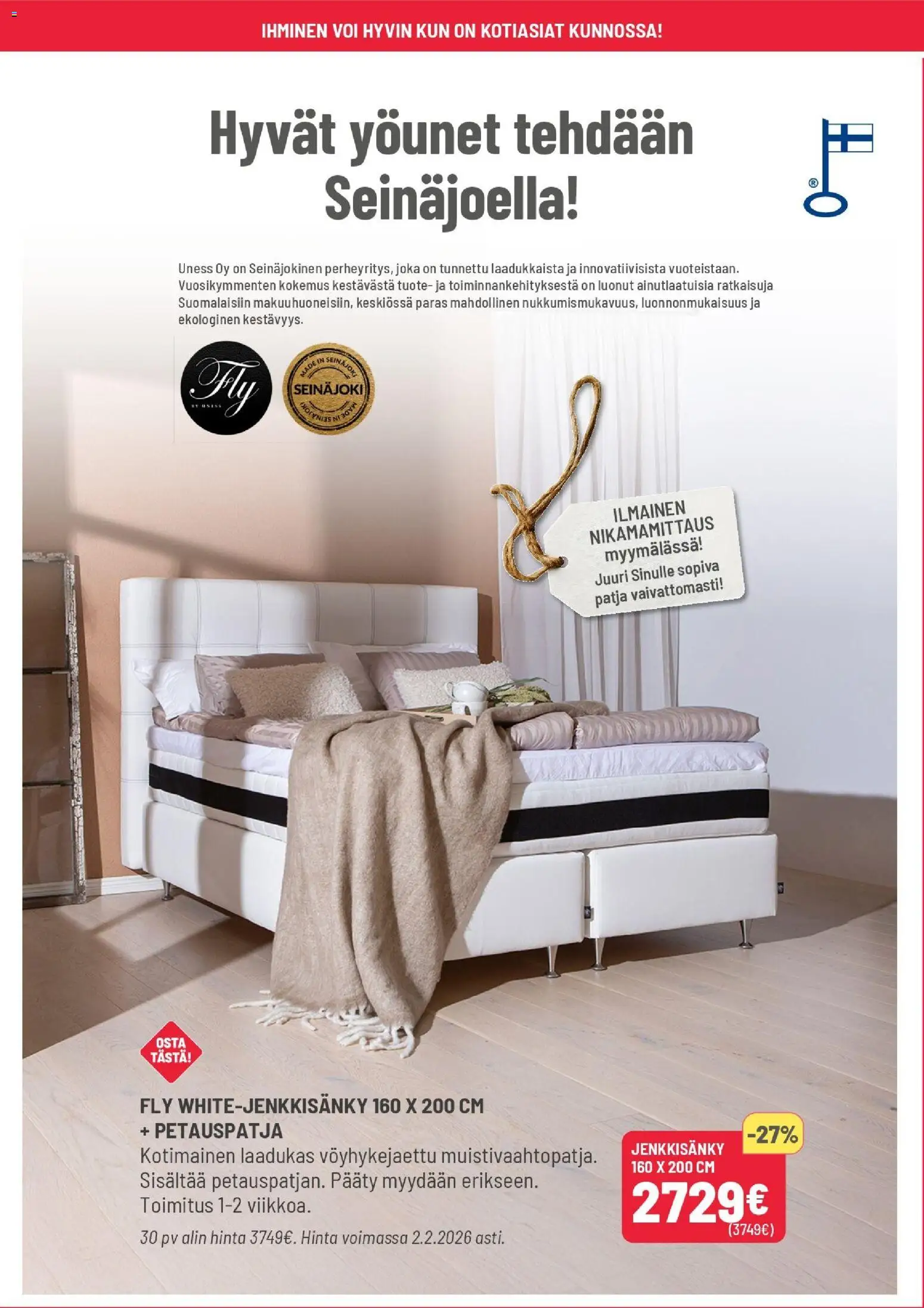Masku tarjoukset – voimassa 27.01.2026 alkaen | Sivu: 10 | Tuotteet: Jenkkisänky, Patja, Voi, Petauspatja
