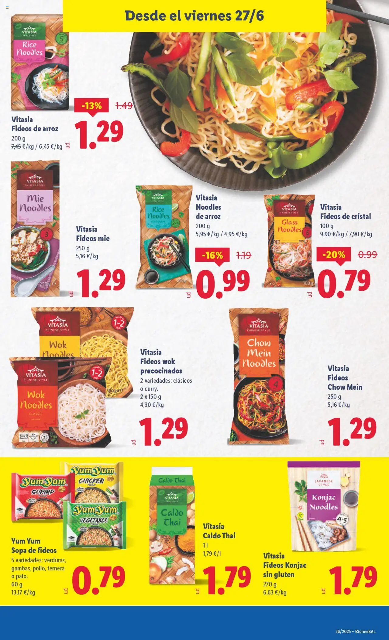 Lidl catálogo MAD │ válido desde el 23.06.2025 | Página: 23 | Productos: Arroz, Fideos, Fideos de arroz