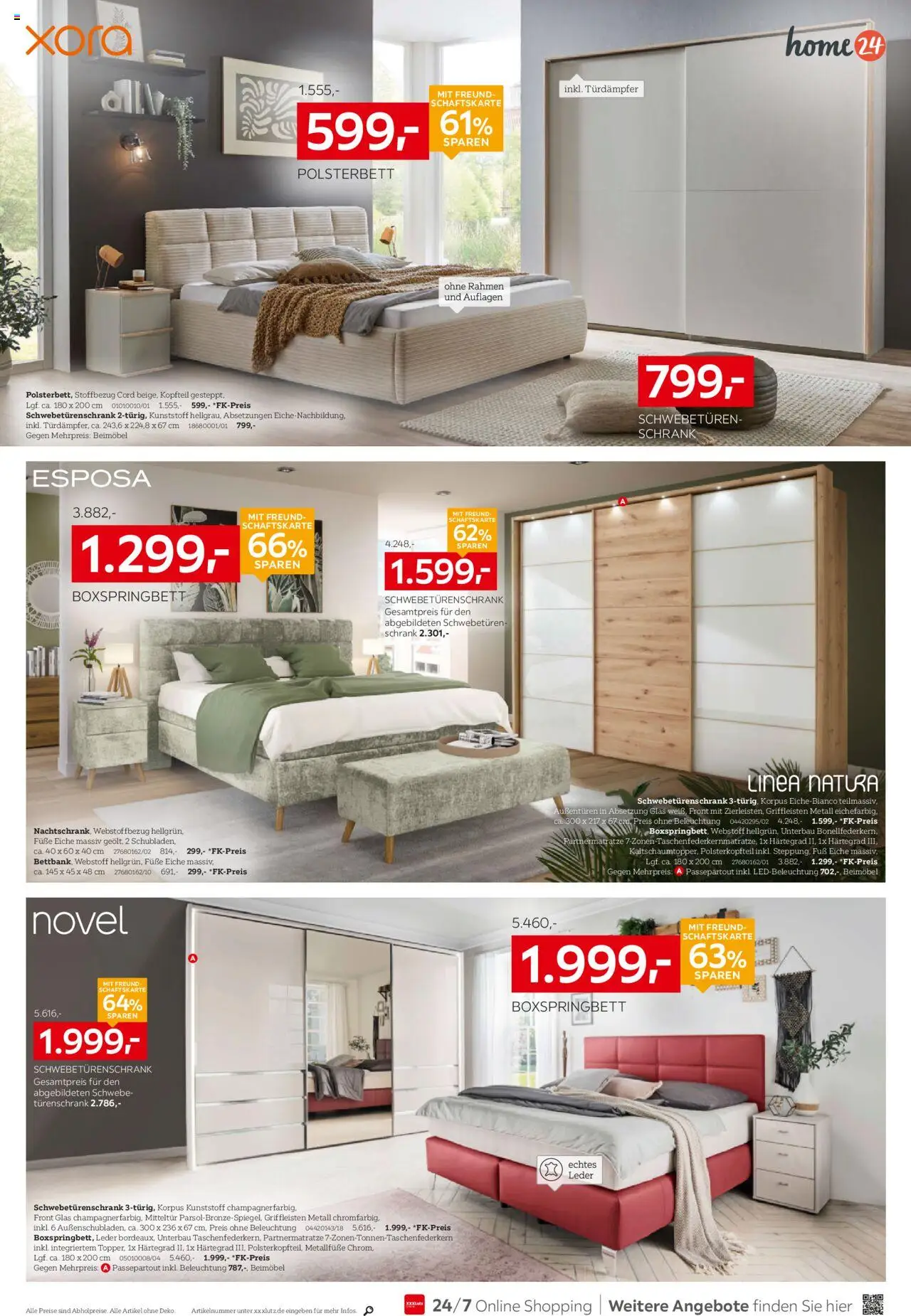 XXXL Lutz Prospekt 	 - gültig ab dem 21.07.2025 | Seite: 14 | Produkte: Schwebetürenschrank, Boxspringbett, Polsterbett, Schrank