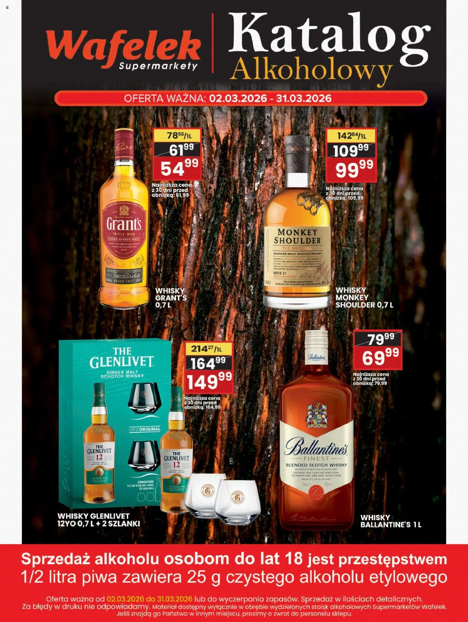 Wafelek gazetka alkoholowa od 02.03.2026 | Strona: 3 | Produkty: Szklanka, Grant's, Whisky