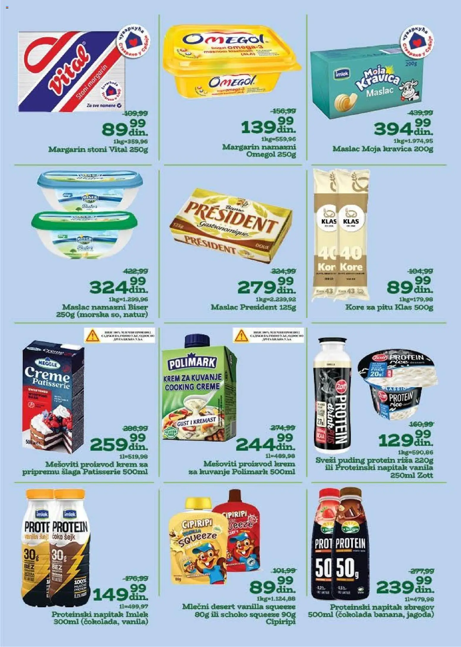 Univerexport katalog - važi od 08.12.2025 | Strana: 8 | Proizvode: Maslac, Protein, Margarin, Čokolada