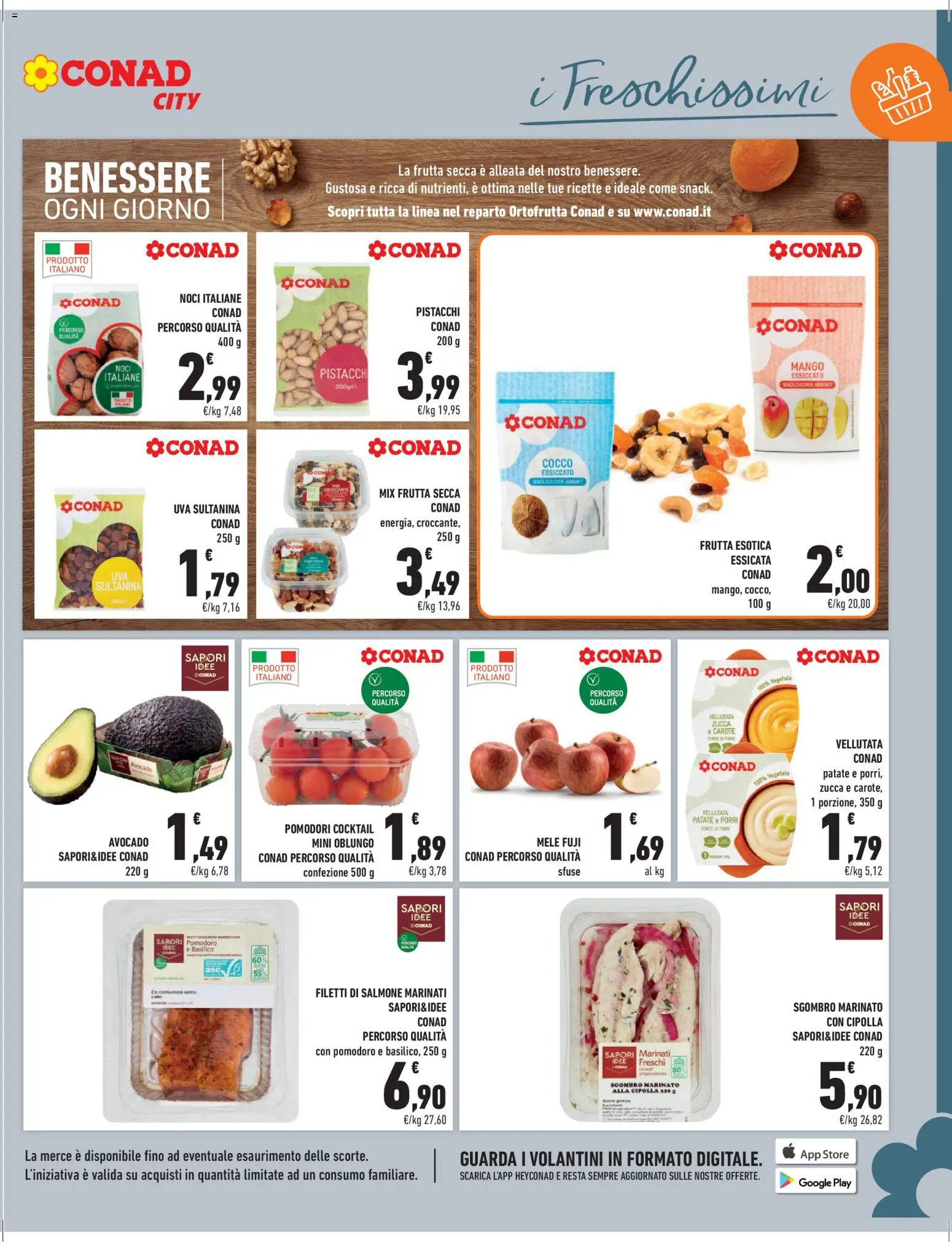 Volantino Conad del 21.11.2025 | Pagina: 7 | Prodotti: Mele, Frutta, Pomodori, Noci