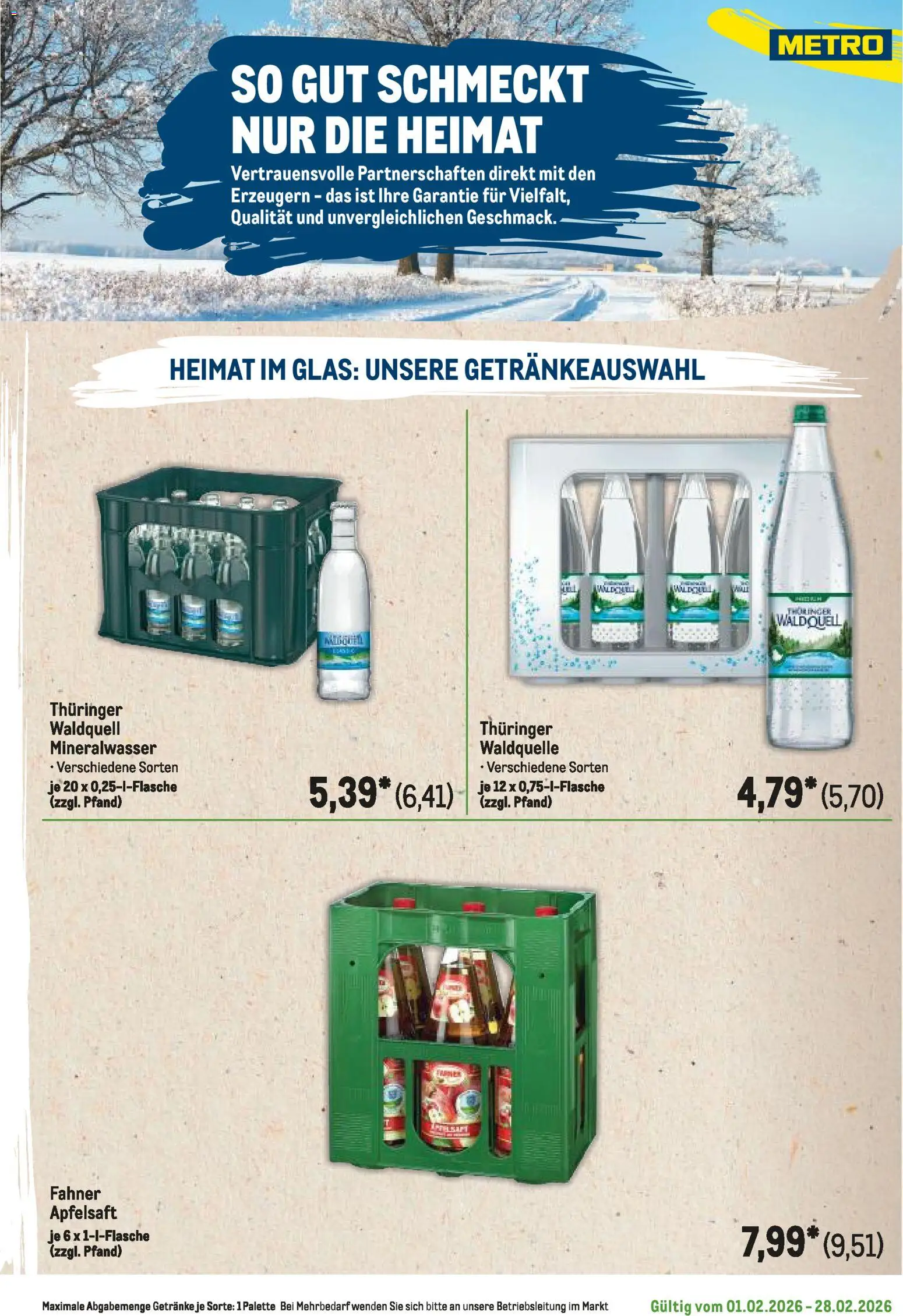 Metro Regionaler Flyer – gültig ab 01.02.2026 | Seite: 103 | Produkte: Apfelsaft, Mineralwasser