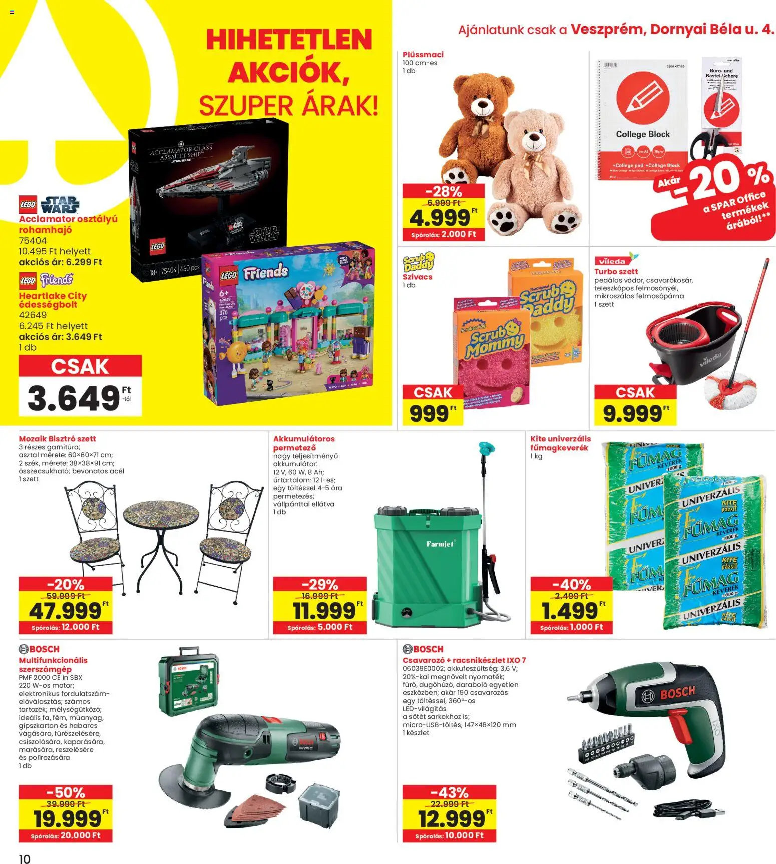 Interspar akciós ujság - amely érvényes a következő dátumtól: 26.03.2026 | Oldal: 10 | Termékek: Permetező, Akkumulátor, Óra, Vileda