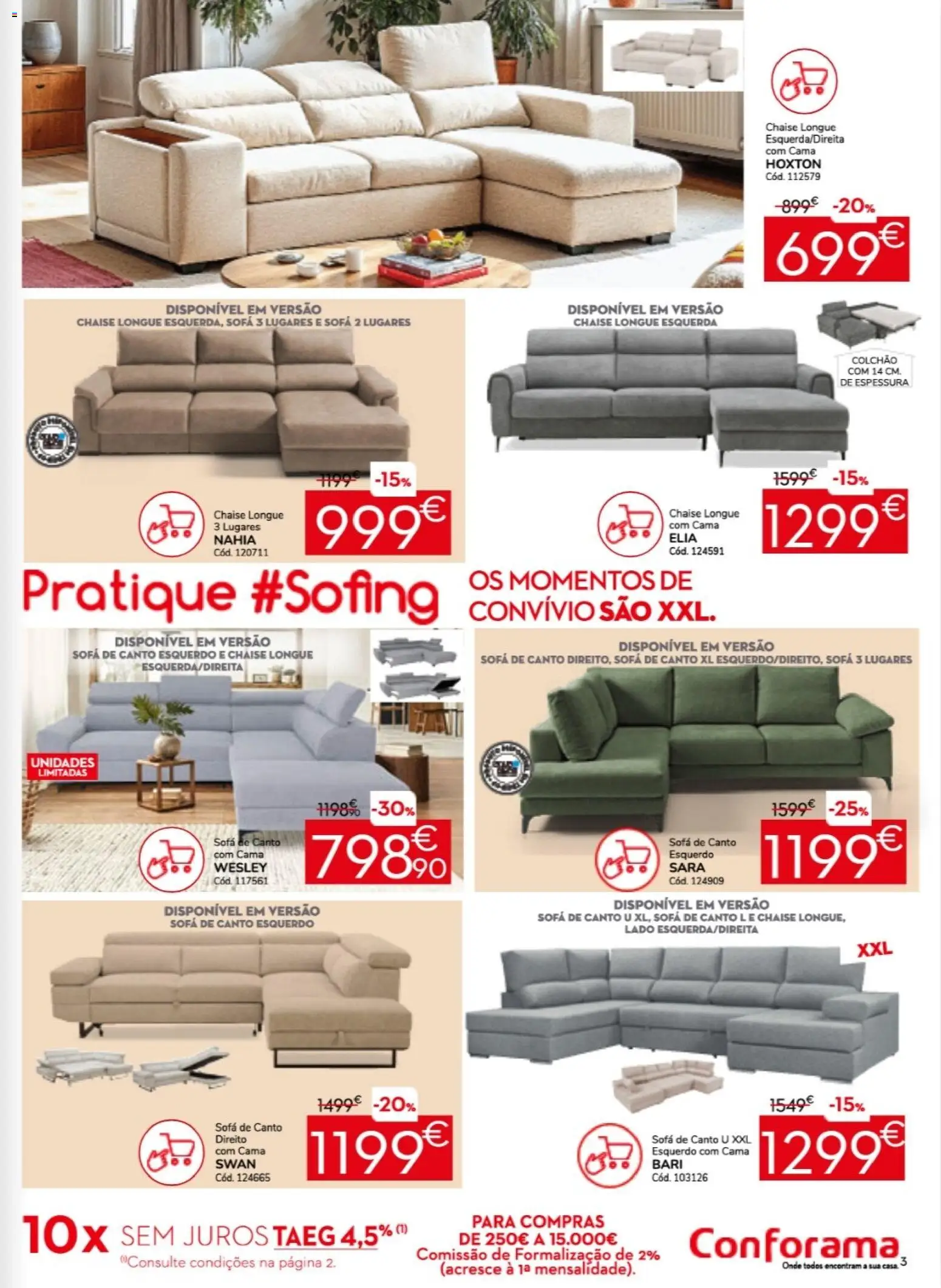 Conforama folheto │ válido de 26.02.2026 | Página: 3 | Produtos: Cama, Colchão, Sofá