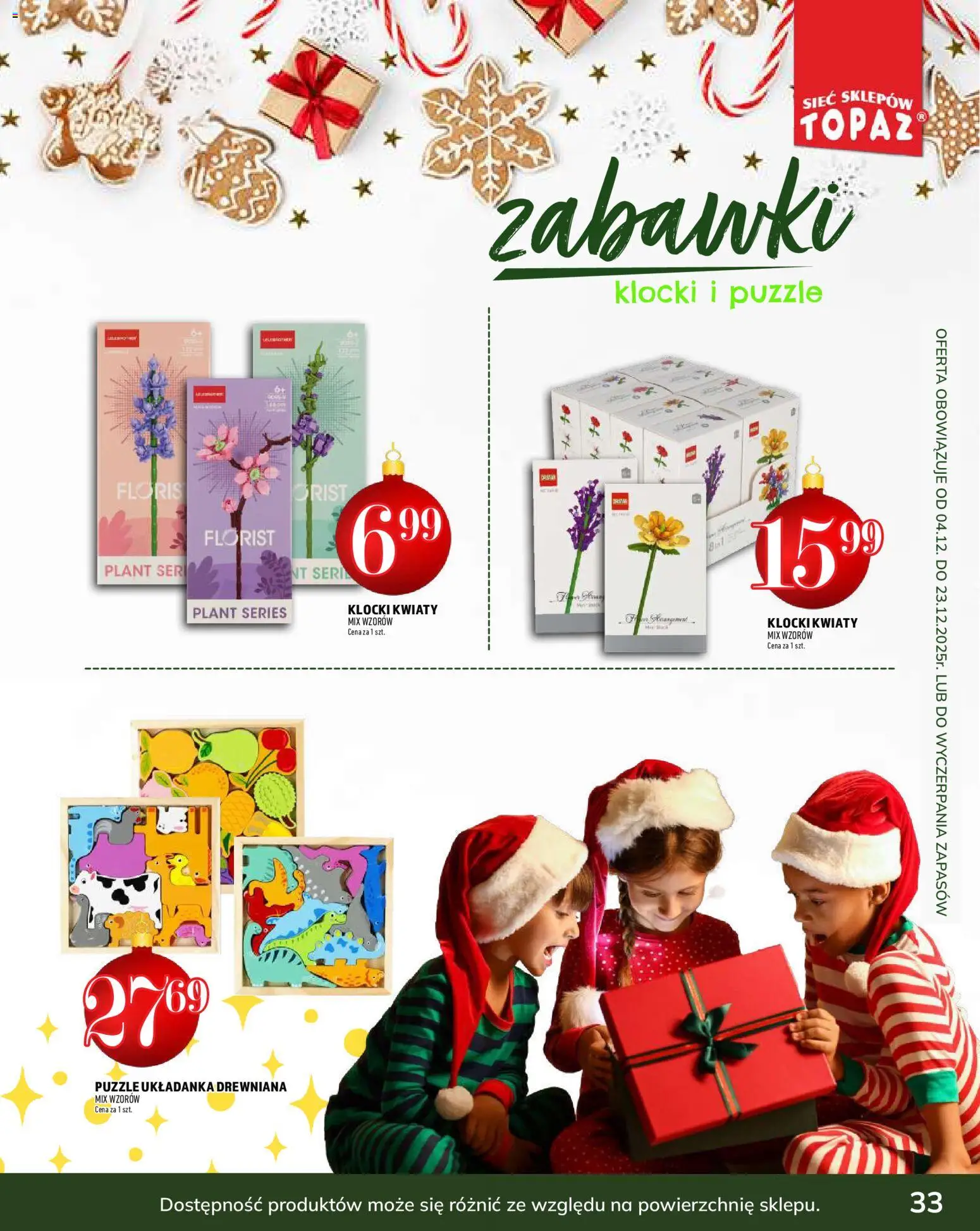 Topaz Gazetka - Podaruj dobre chwile od 04.12.2025 | Strona: 33 | Produkty: Ser, Kwiaty