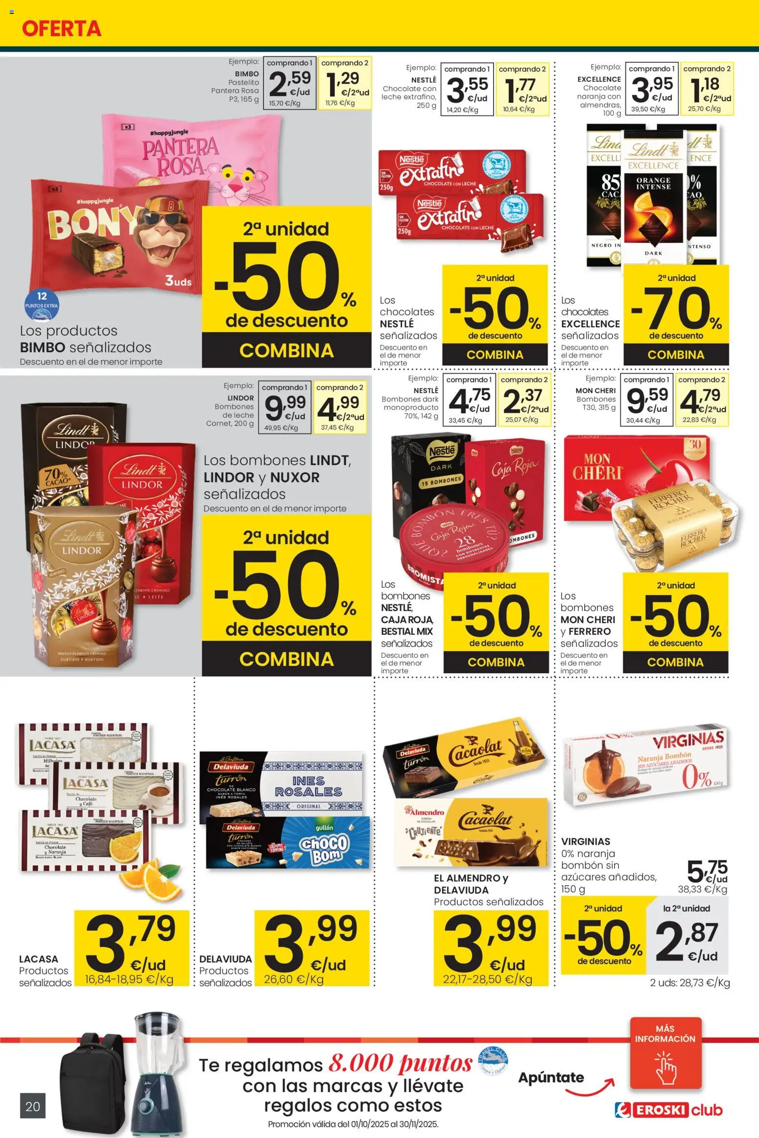 Eroski folleto │ válido desde el 13.11.2025 | Página: 20 | Productos: Leche, Chocolate, Κεραία, Caja