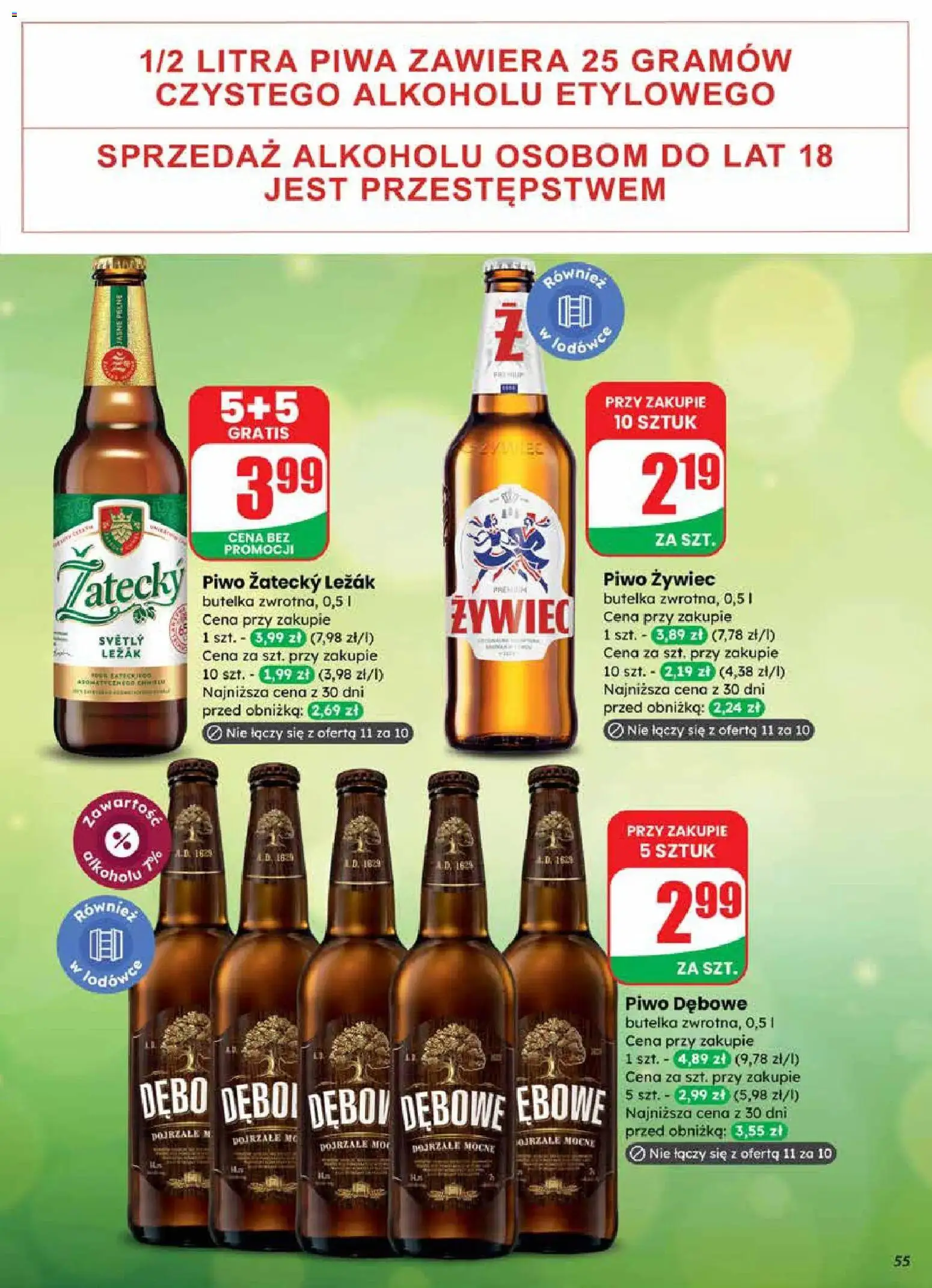 Dino gazetka od 18.03.2026 | Strona: 55 | Produkty: Leżak, Piwo
