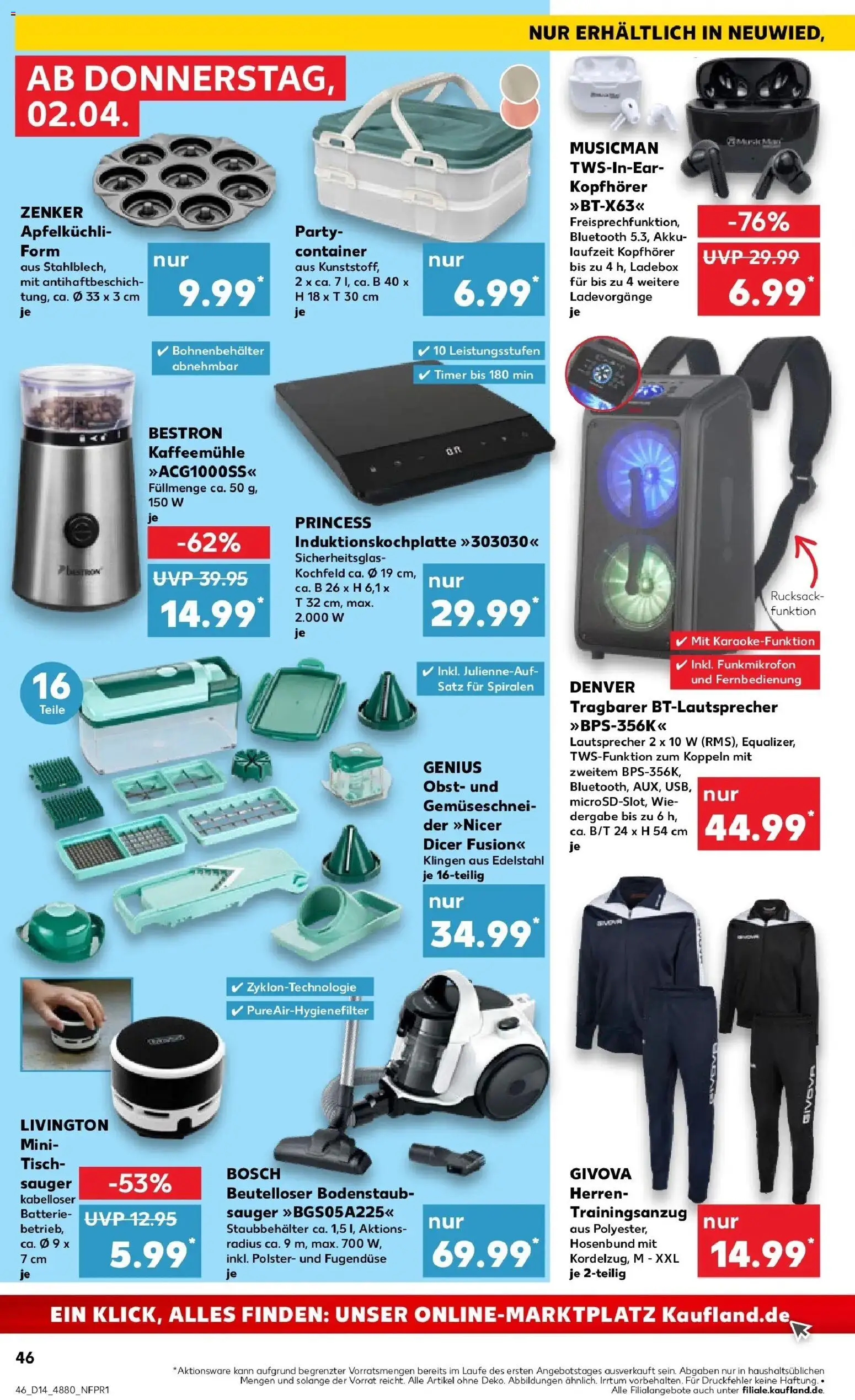 Kaufland Prospekt Andernach	 – gültig ab 30.03.2026 | Seite: 60 | Produkte: Bosch, Lautsprecher, Batterie, Rucksack