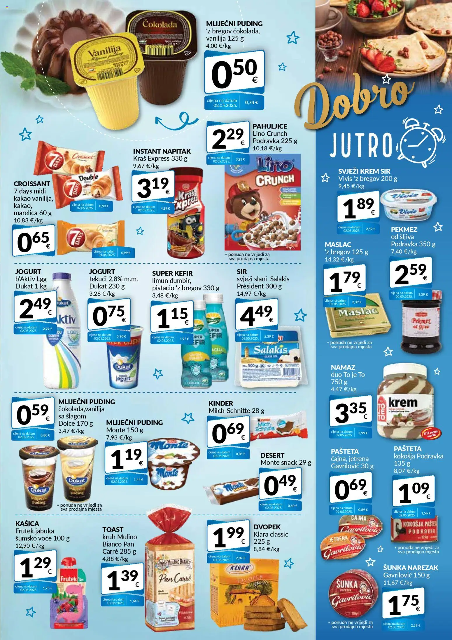 Bakmaz katalog | vrijedi od 18.03.2026 | Stranica: 3 | Proizvodi: Krem sir, Kruh, Toast, Šunka