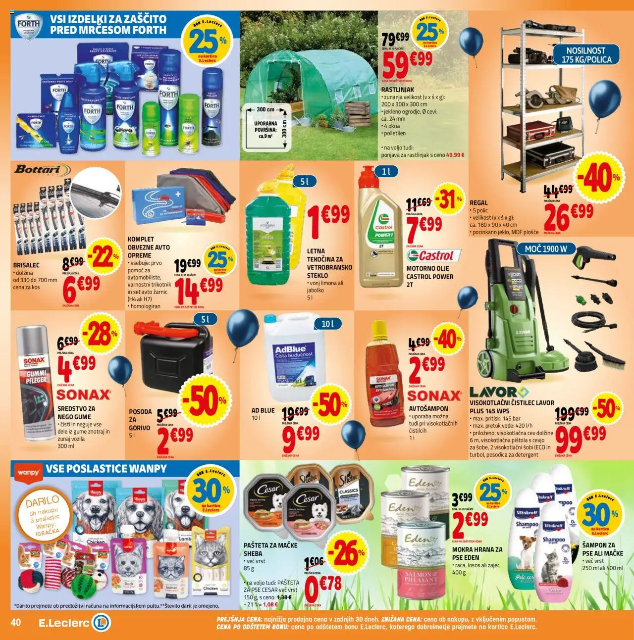 E.leclerc katalog │ velja od 11.06.2025 | Stran: 40 | Izdelki: Kos, Sampon, Detergent, Regal