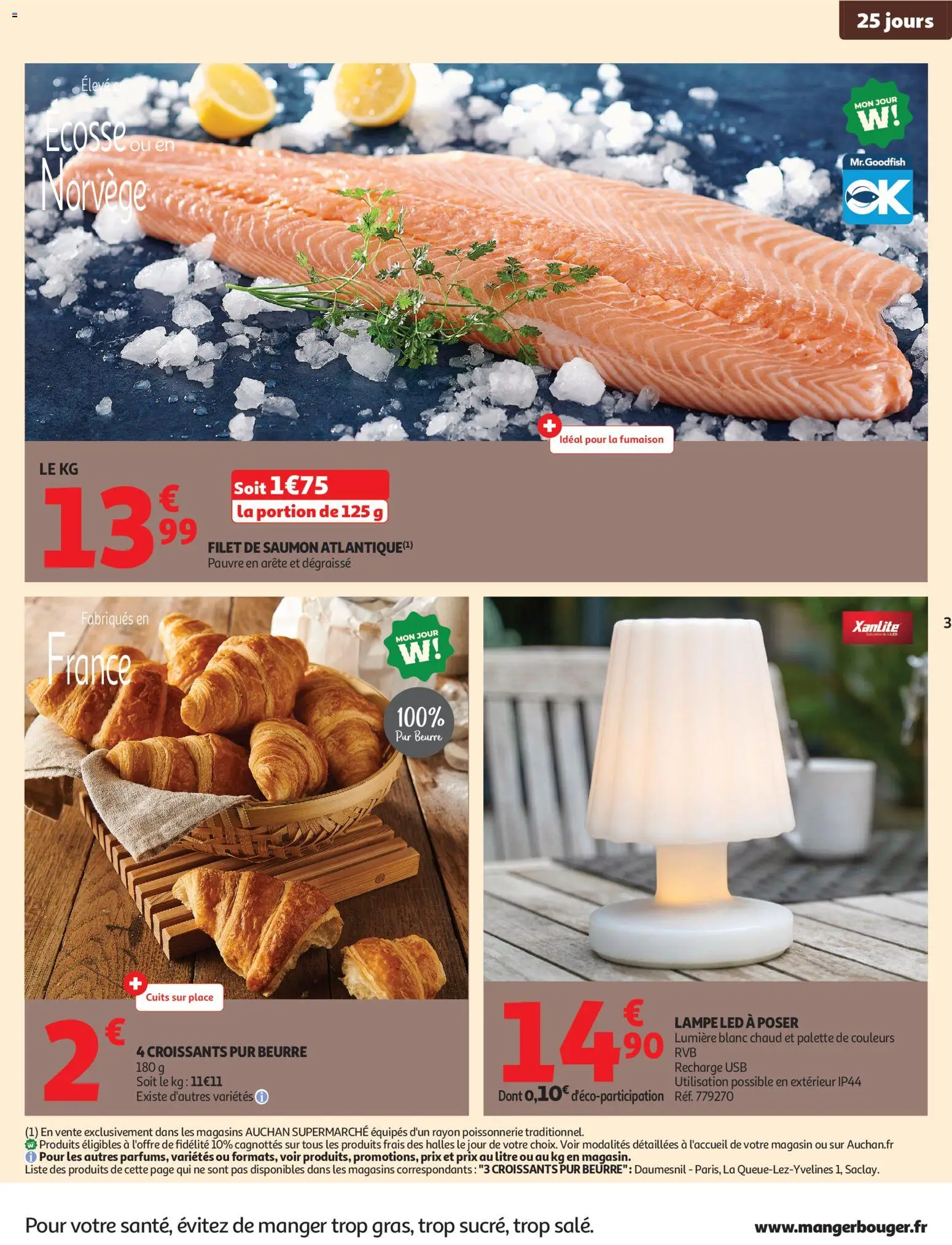 {H1} | Page: 3 | Produits: USB, lampe LED, Filet de saumon, Saumon