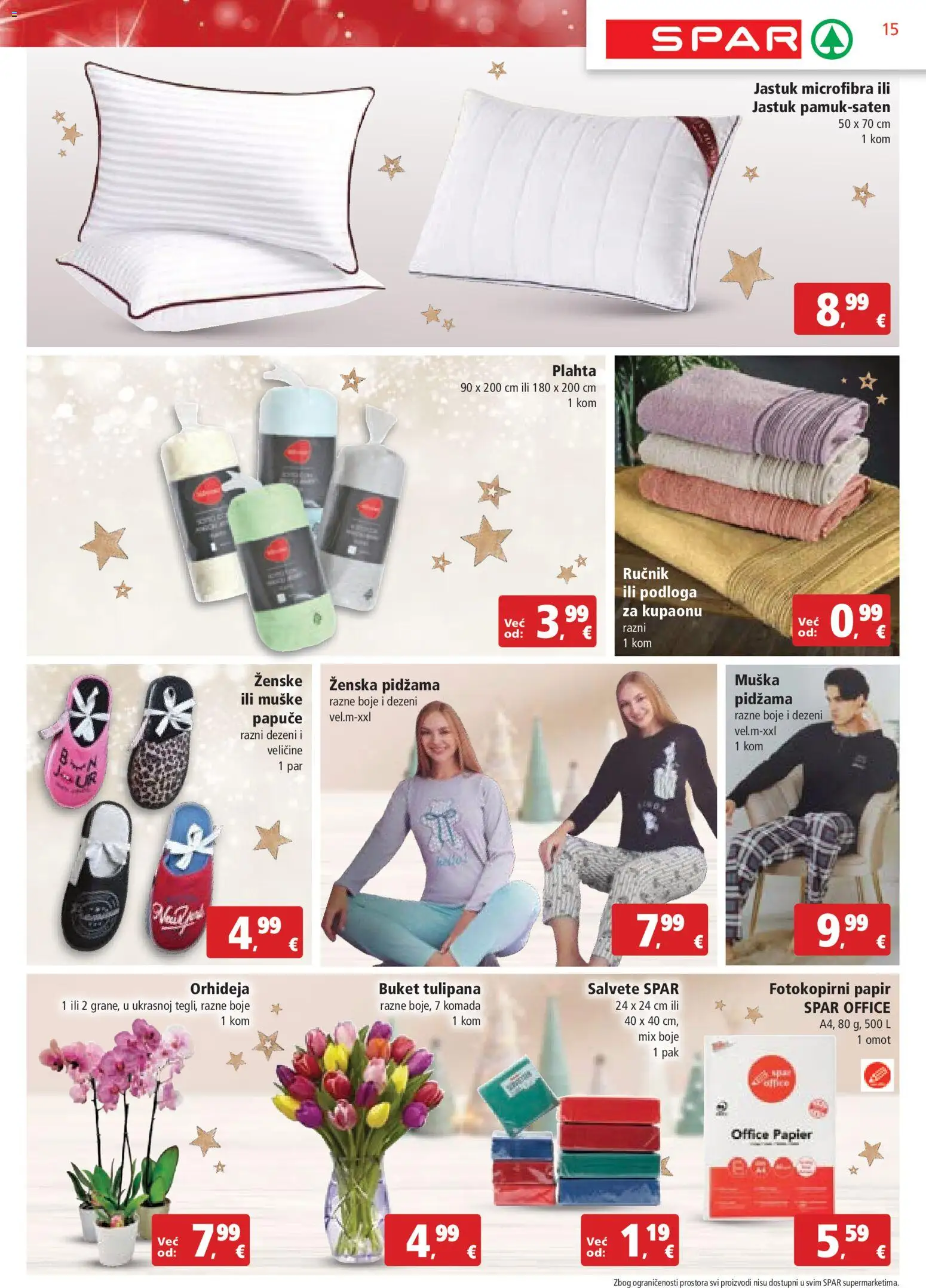 Spar katalog | vrijedi od 27.12.2025 | Stranica: 18 | Proizvodi: Salvete, Ručnik, Pidžama, Papuče