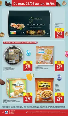Aldi - Prévisualisation de Aldi - Catalogue de la semaine 14 valide à partir de 31.03.2026 | Page: 22 | Produits: Oeufs de caille, Escargots, Pommes, Pommes de terre