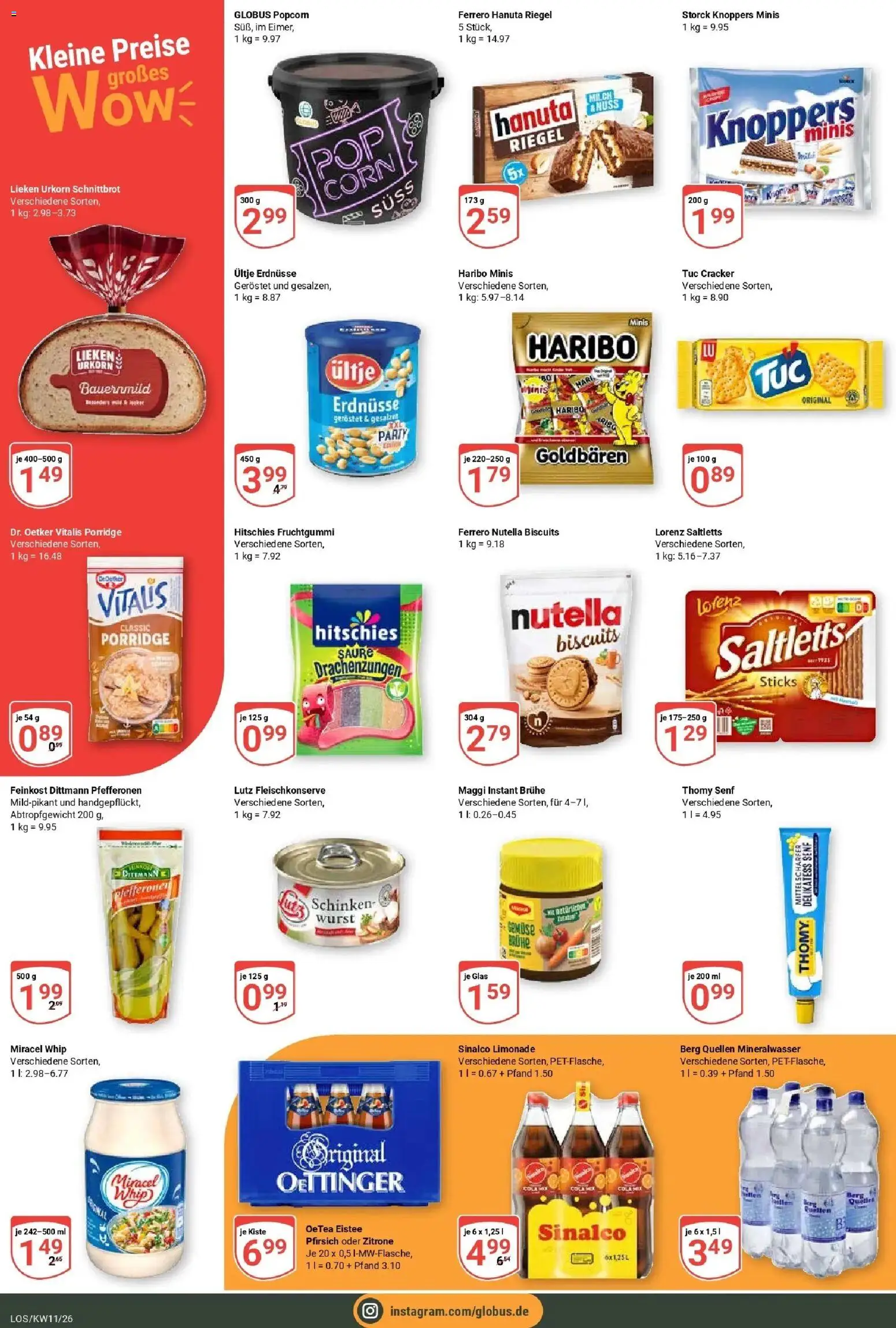 Globus prospekt Losheim Am See	 – gültig ab 09.03.2026 | Seite: 4 | Produkte: Maggi, Gemüse, Pfirsich, Knoppers