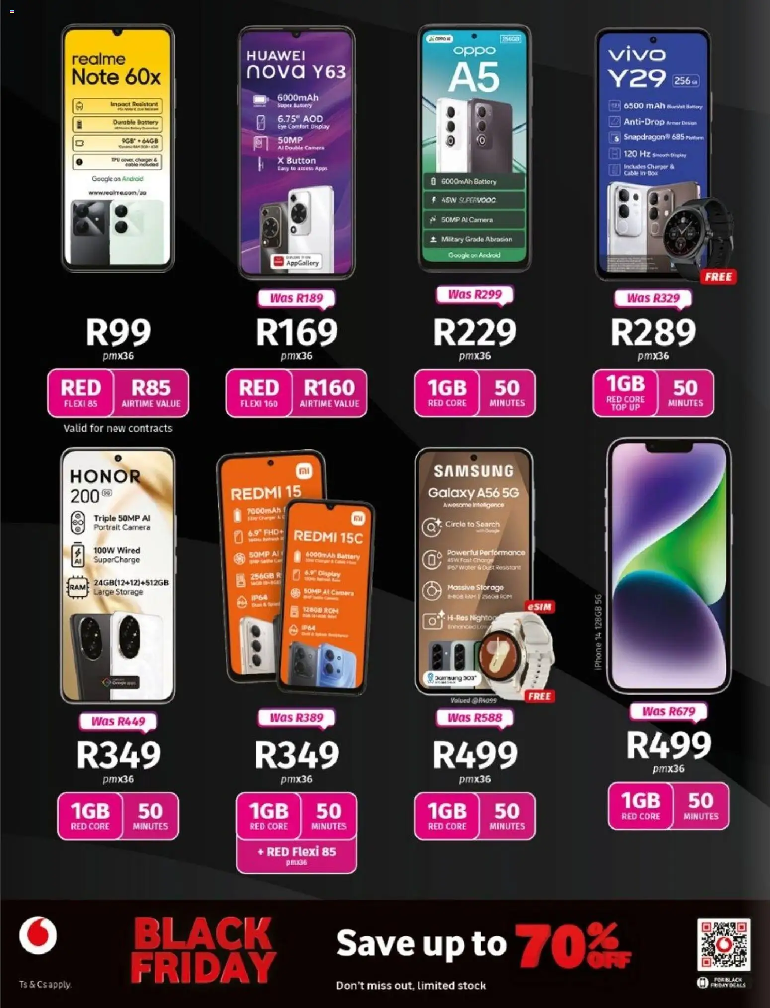 New Vodacom catalogue – valid from 04.11.2025 | Page: 4 | Products: Camera, Cable, Battery, Stock