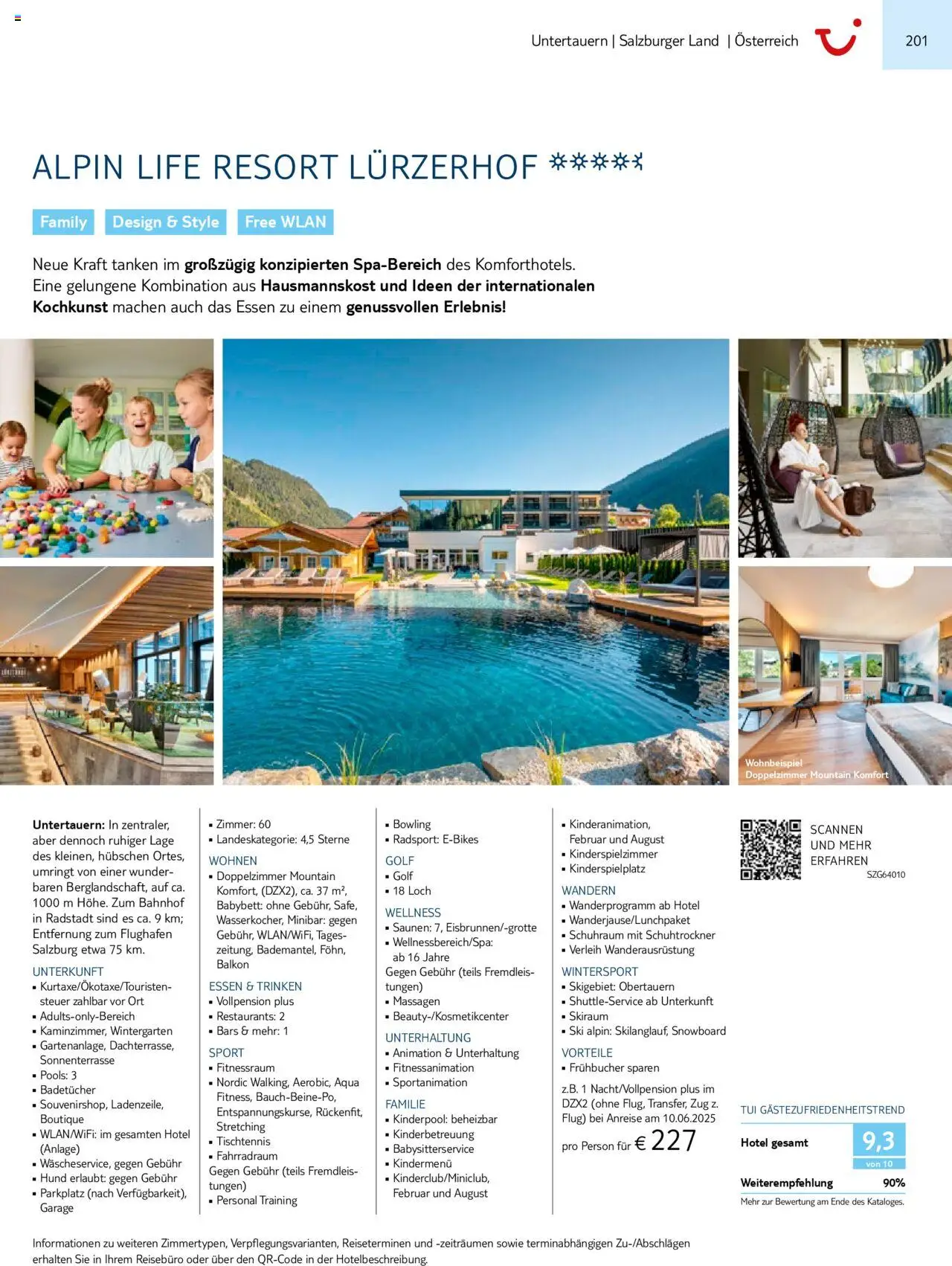 TUI Prospekt 	 – gültig ab 01.11.2024 | Seite: 201 | Produkte: Babybett, Ski, Snowboard