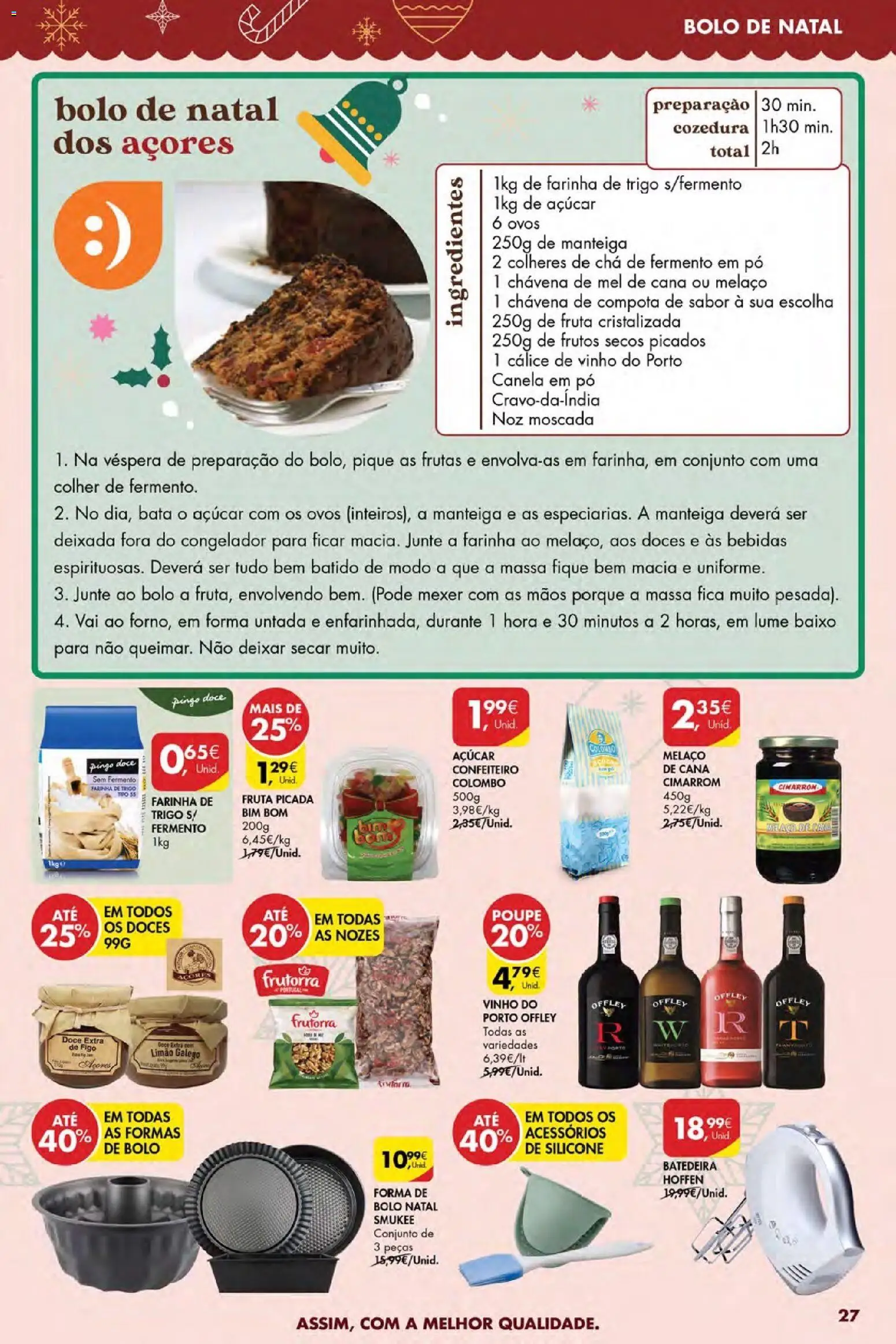 Pingo Doce Black Friday │ válido de 27.11.2025 | Página: 27 | Produtos: Batedeira, Bolo, Manteiga, Nozes