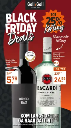 Gall en Gall - Black Friday - Voorbeeld van een folder van Gall en Gall, geldig van 17.11.2025