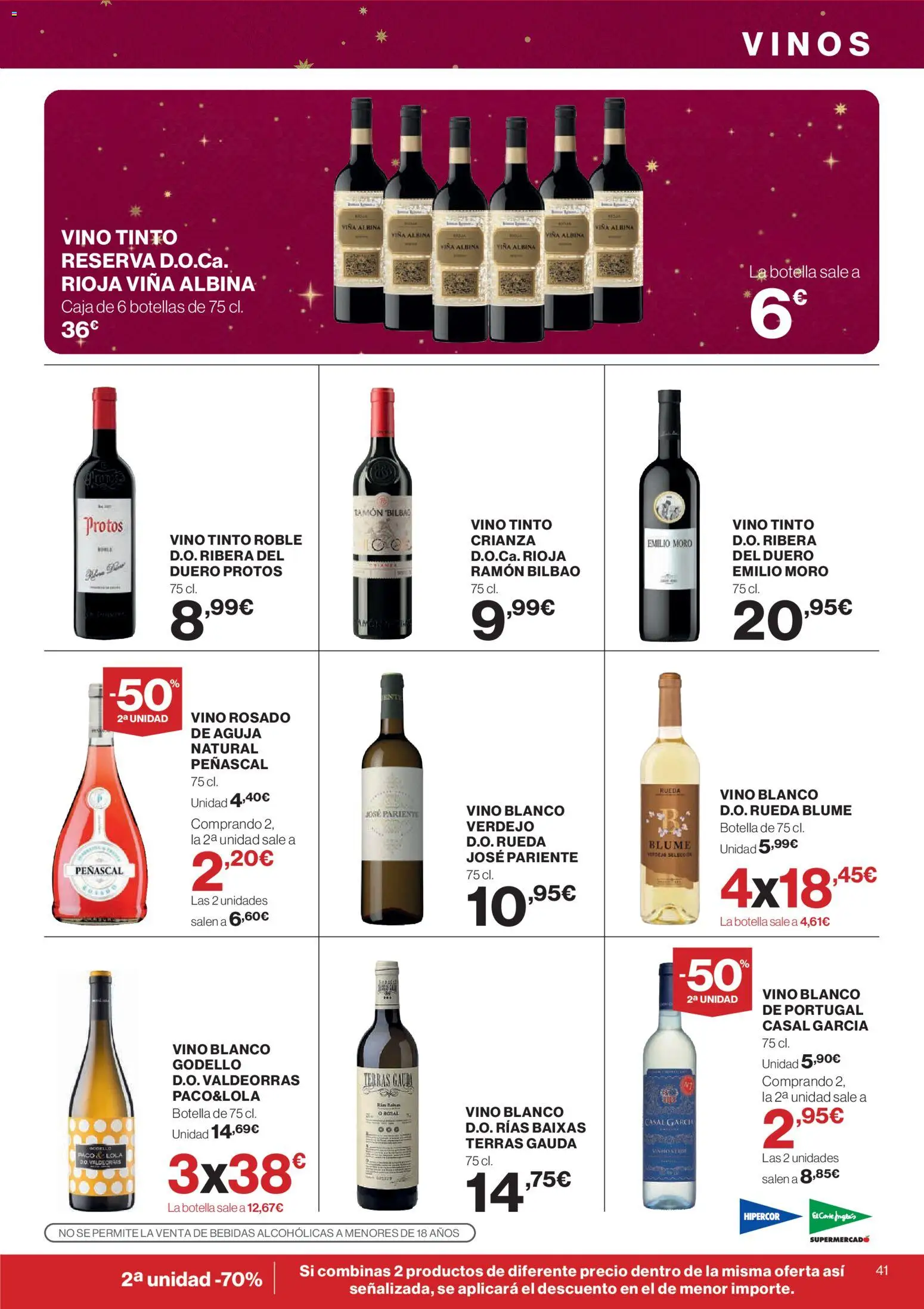 El Corte Inglés ofertas │ válido desde el 04.12.2025 | Página: 43 | Productos: Vino rosado, Vino, Caja