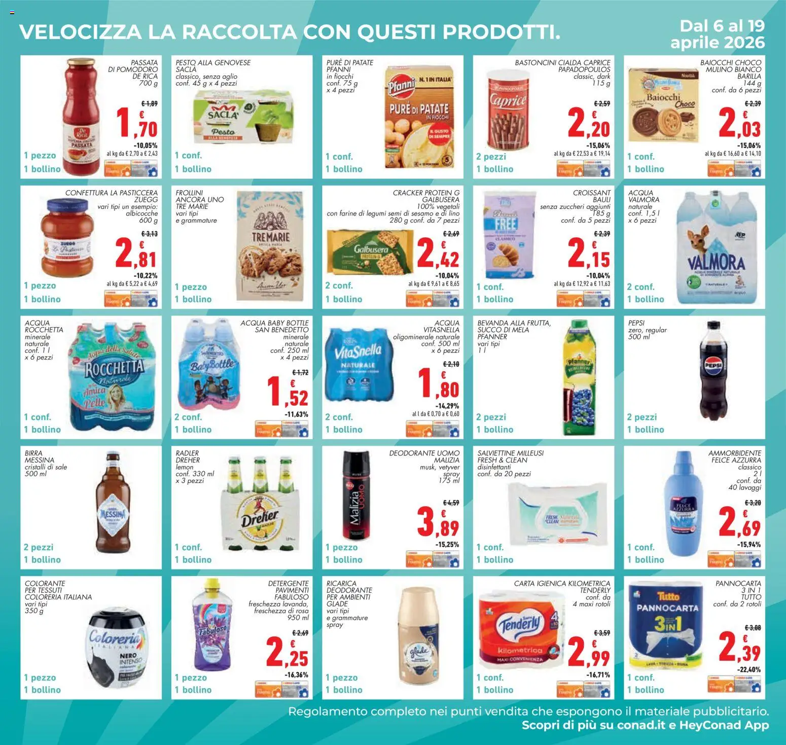 Volantino Conad del 08.04.2026 | Pagina: 27 | Prodotti: Birra, Patate, Sale, Birra messina