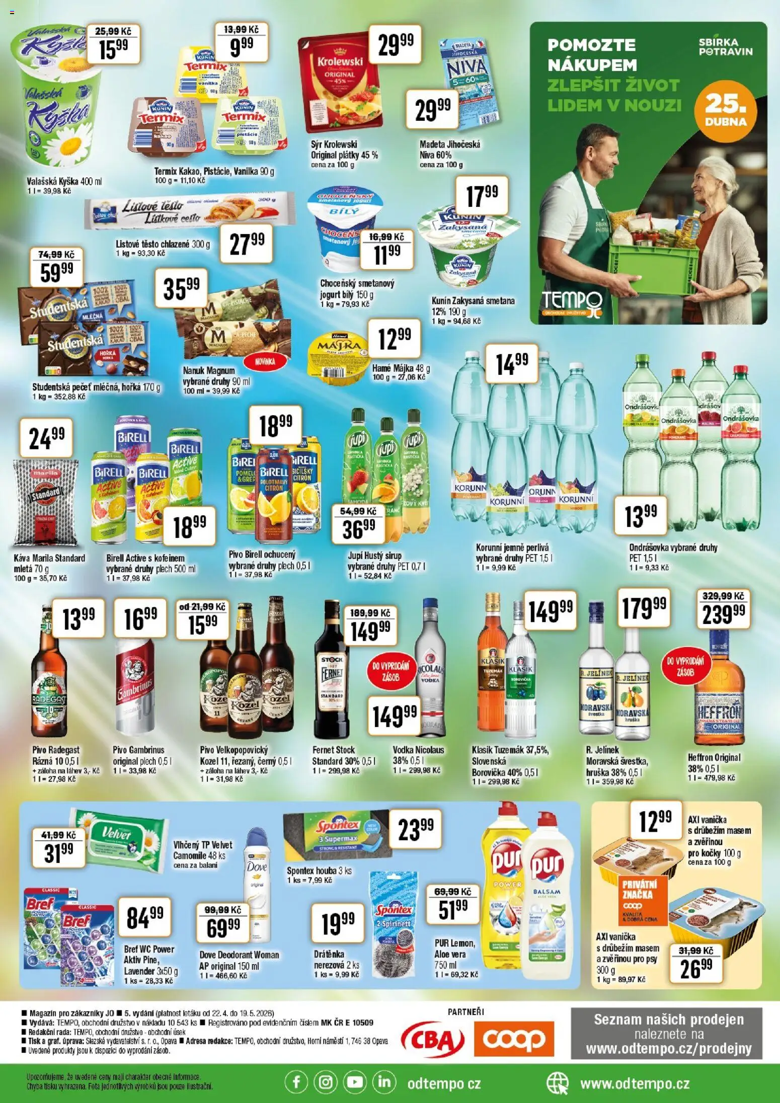 Tempo leták - JO od 22.04.2026 | Strana: 2 | Produkty: Deodorant, Plech, Radegast, Zakysaná smetana