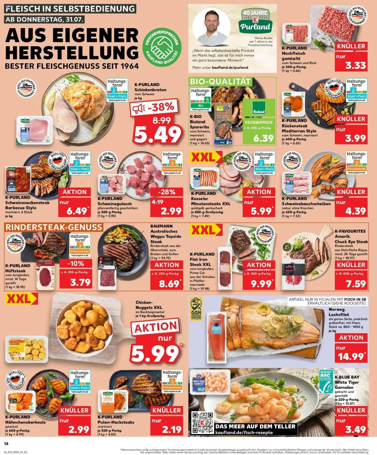 Kaufland prospekt Bad Saulgau	 - gültig ab dem 03.08.2025 | Seite: 25 | Produkte: Garnelen, Fisch, Pfeffer, Tiger garnelen