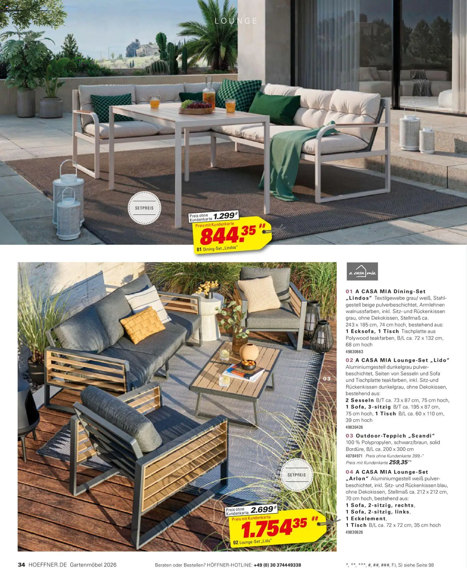 Höffner Prospekt Gartenmöbel – gültig ab 27.03.2026 | Seite: 34 | Produkte: Sofa, Tisch
