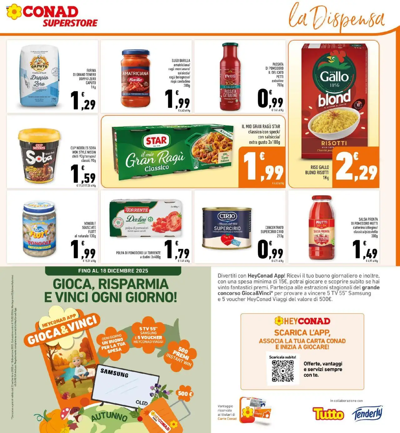 Volantino Conad del 22.10.2025 | Pagina: 19 | Prodotti: Riso, Vongole, Pasta, TV