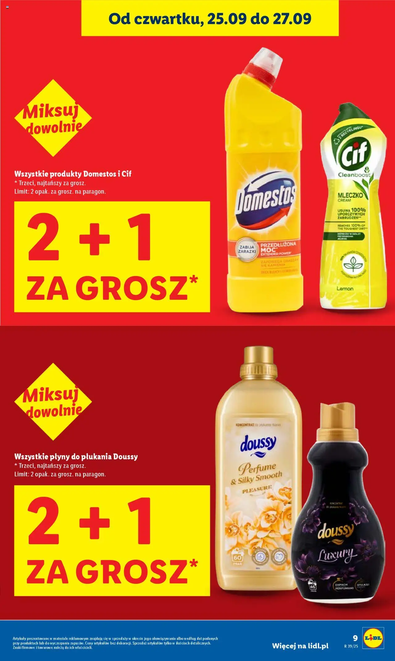 Lidl Gazetka od 25.09.2025 | Strona: 9 | Produkty: Cleaner, Domestos, Zapach