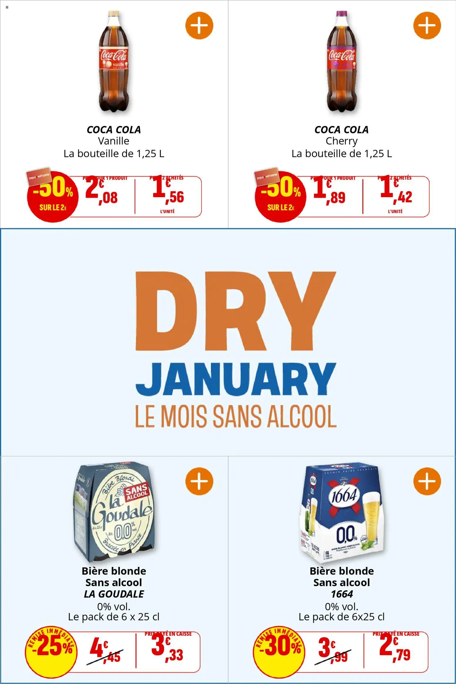 {H1} | Page: 25 | Produits: Alcool, Bière blonde, Coca cola, Bière