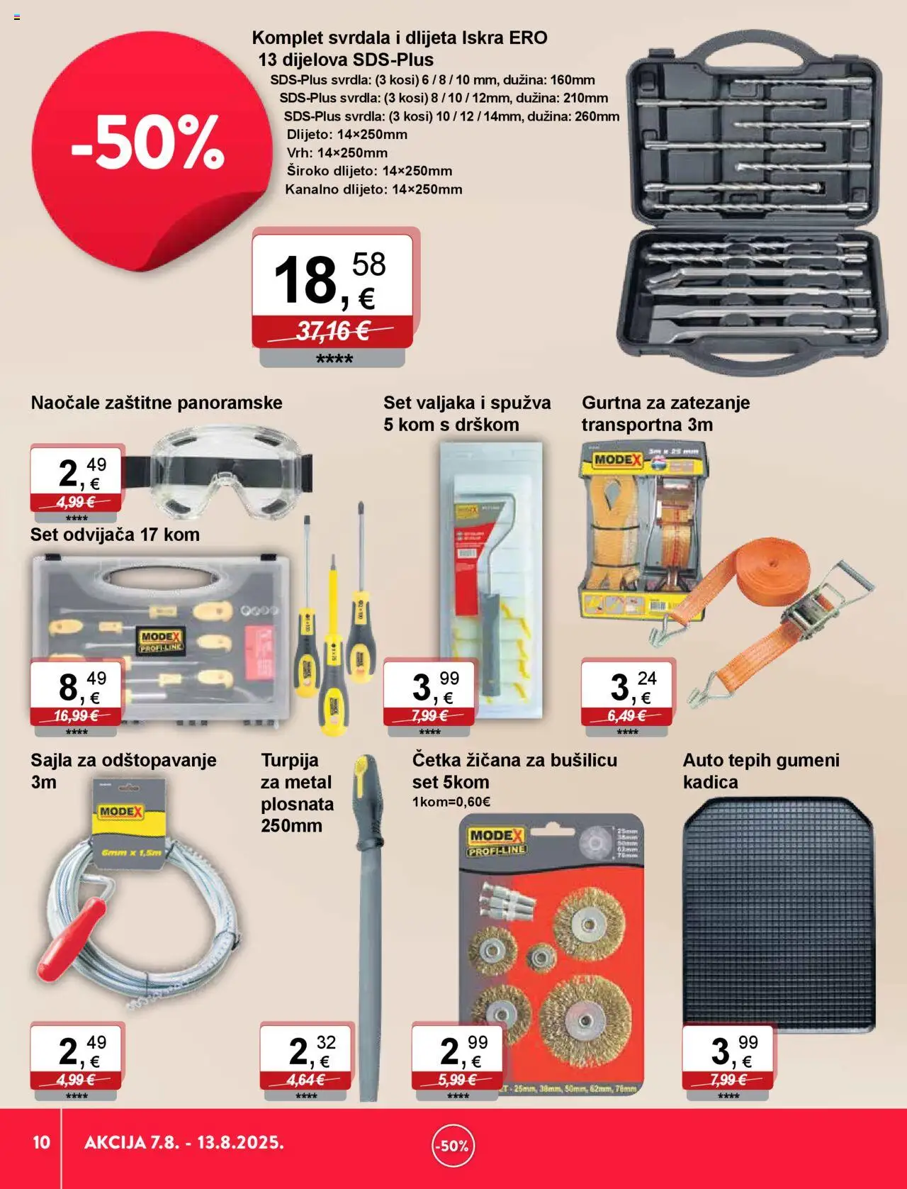 KTC katalog | vrijedi od 07.08.2025 | Stranica: 10 | Proizvodi: Tepih, Spužva, Četka, Naočale