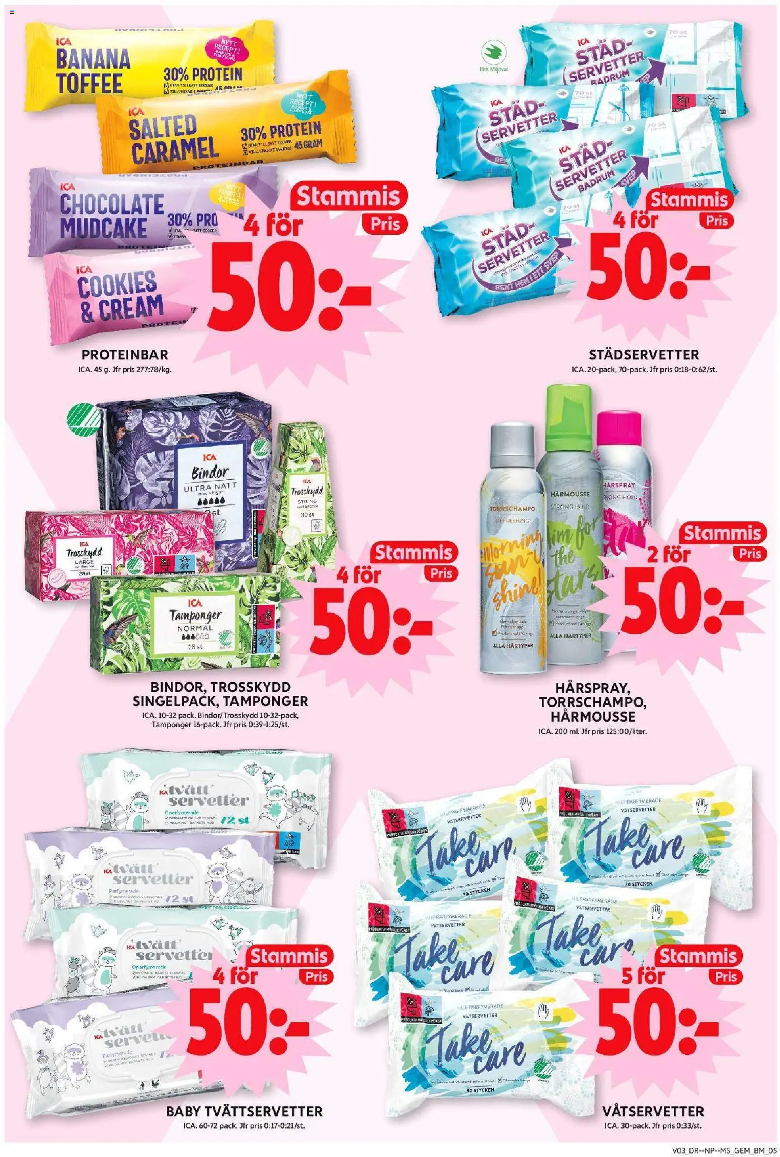 ICA Maxi reklamblad aktuell från 12.01.2026 | Sida: 5 | Produkter: Trosskydd, Proteinbar, Lim, Servetter