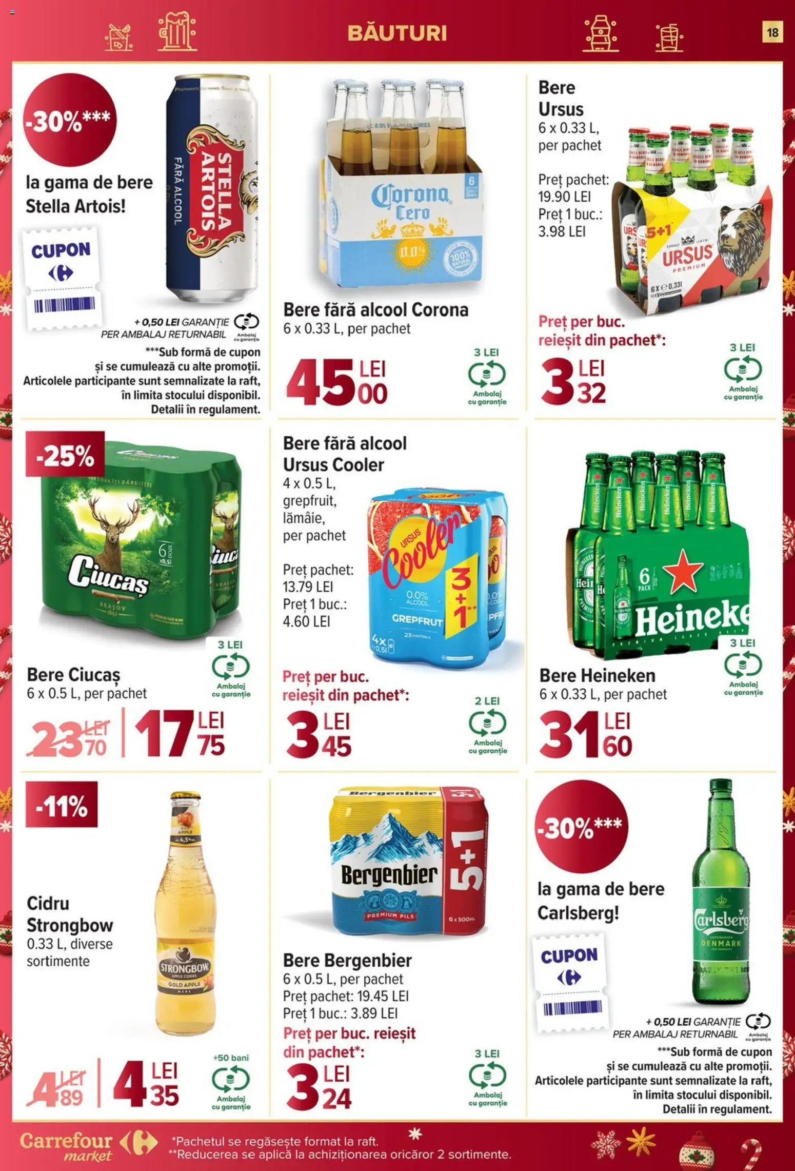 Noul catalog Carrefour – valabil de la 27.12.2025 | Pagină: 18 | Produse: Apple, Bere, Plastik Kulübe, Grepfrut