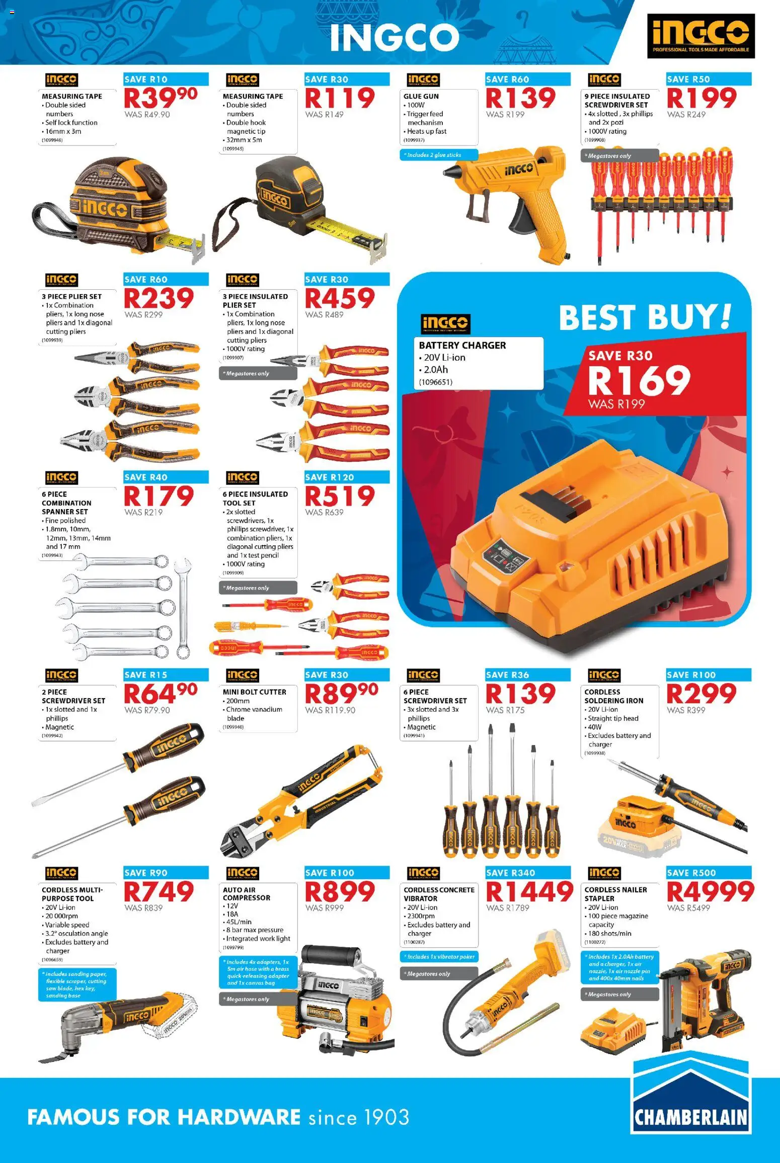 New Chamberlain catalogue – valid from 20.11.2025 | Page: 5 | Products: Adapter, Compressor, Light, Canvas