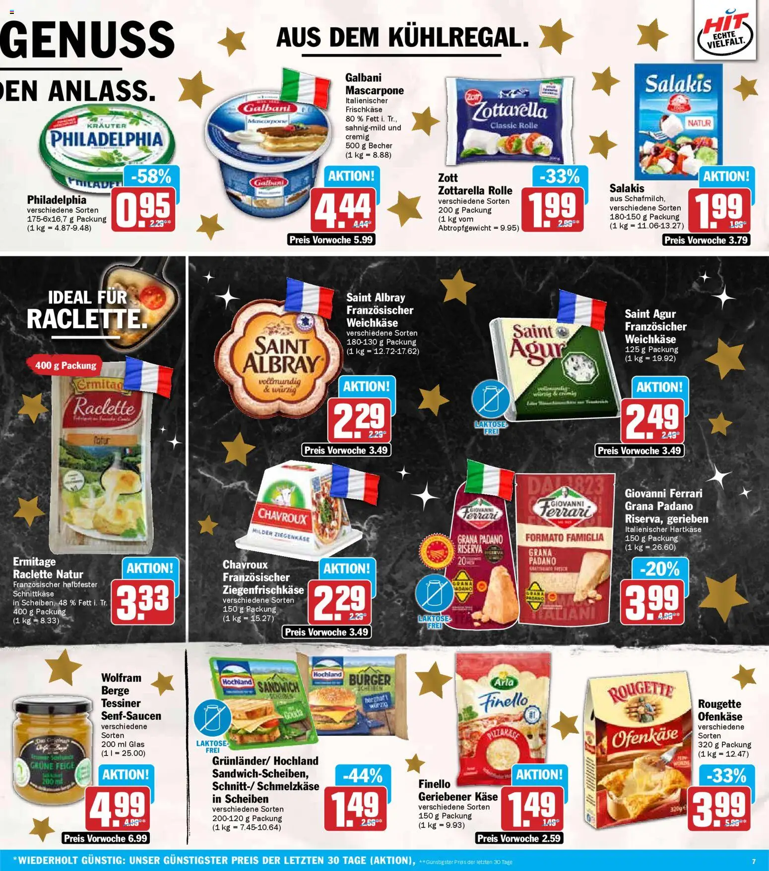 HIT Prospekt Nordrhein-Westfalen	 – gültig ab 15.12.2025 | Seite: 7 | Produkte: Philadelphia, Ziegenkäse, Burger, Frischkase