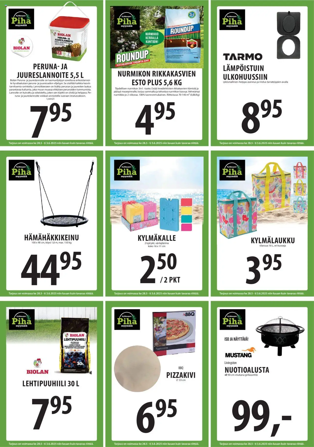  | Sivu: 23 | Tuotteet: Peruna, Pizza, Kylmälaukku, Lannoite
