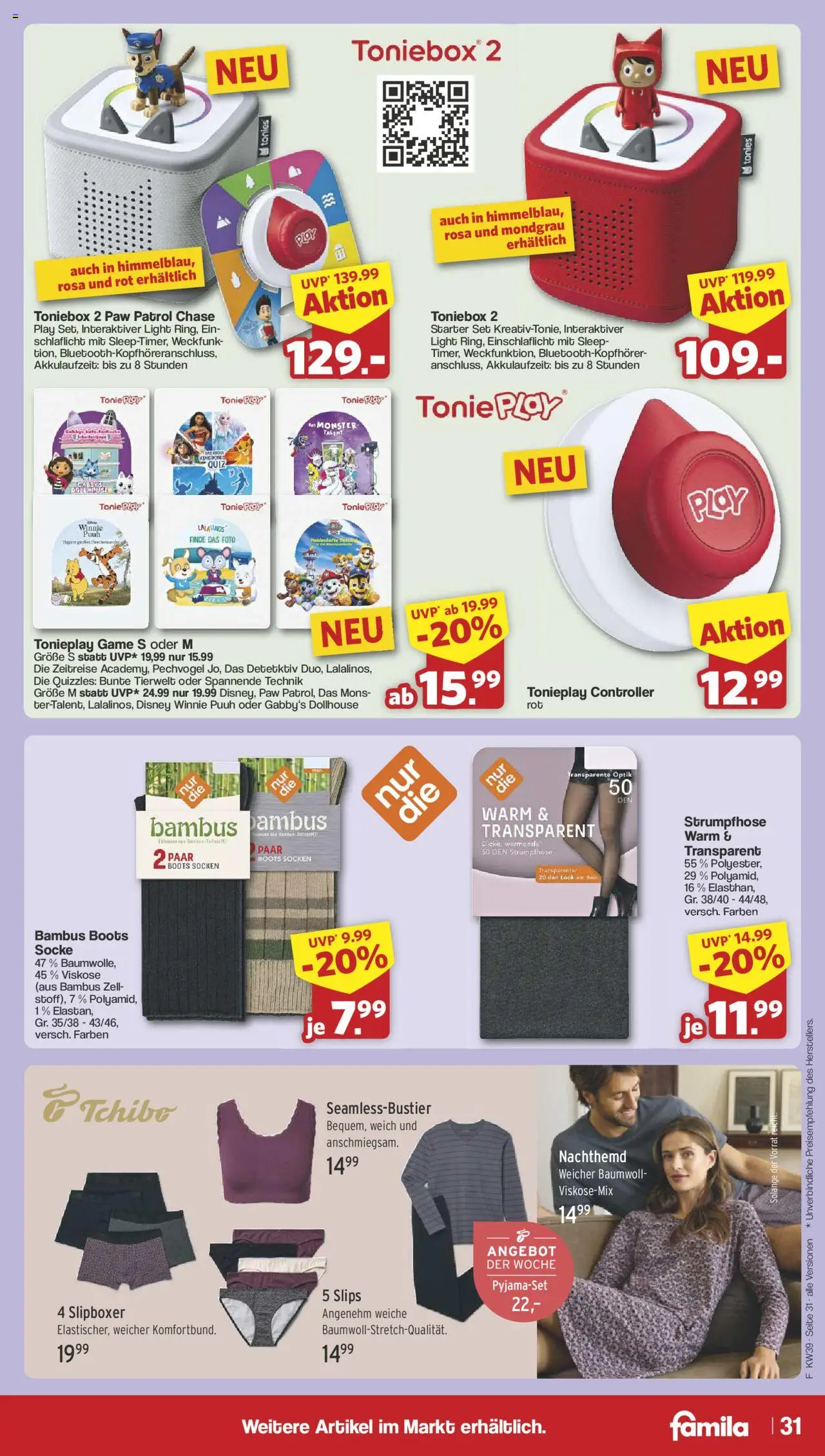 Famila Nordwest Prospekt 	 – gültig ab 22.09.2025 | Seite: 37 | Produkte: Monster, Socken, Strumpfhose