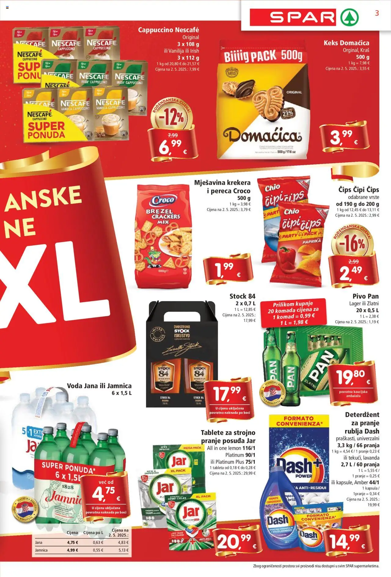 Spar katalog | vrijedi od 06.08.2025 | Stranica: 3 | Proizvodi: Pivo, Pan, Tableta, Cappuccino