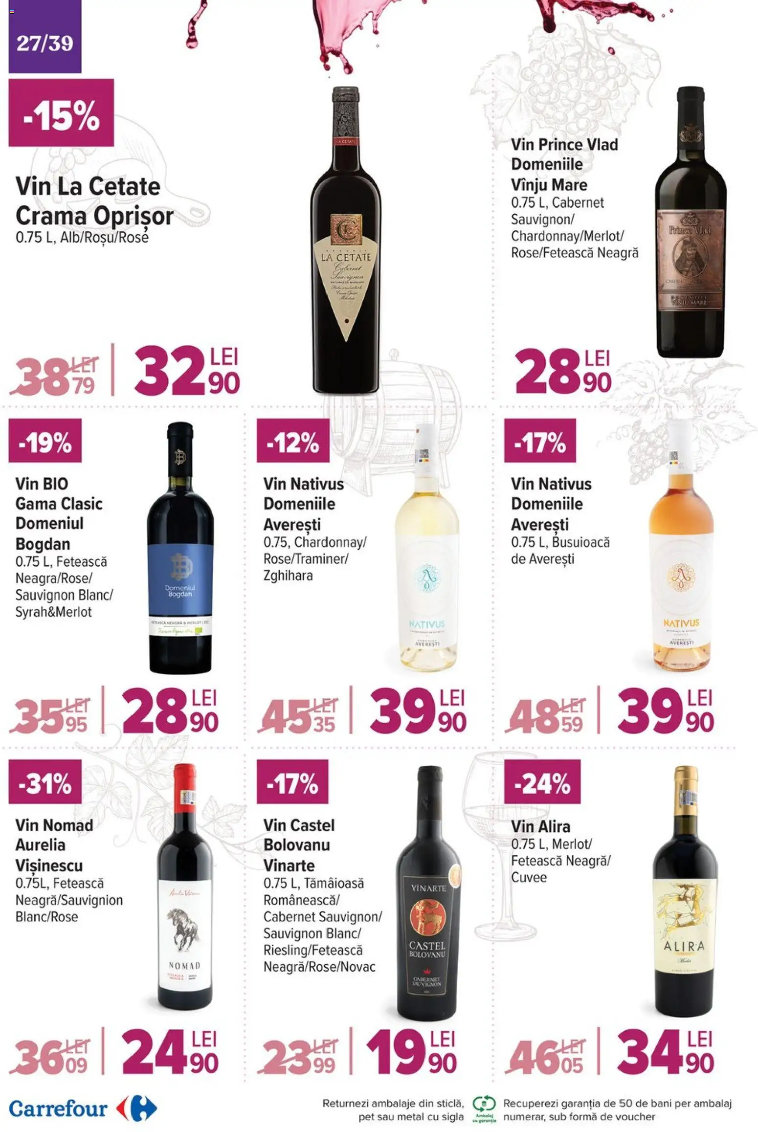 Noul catalog Carrefour – valabil de la 19.11.2025 | Pagină: 27 | Produse: Şerit ödül, Vin