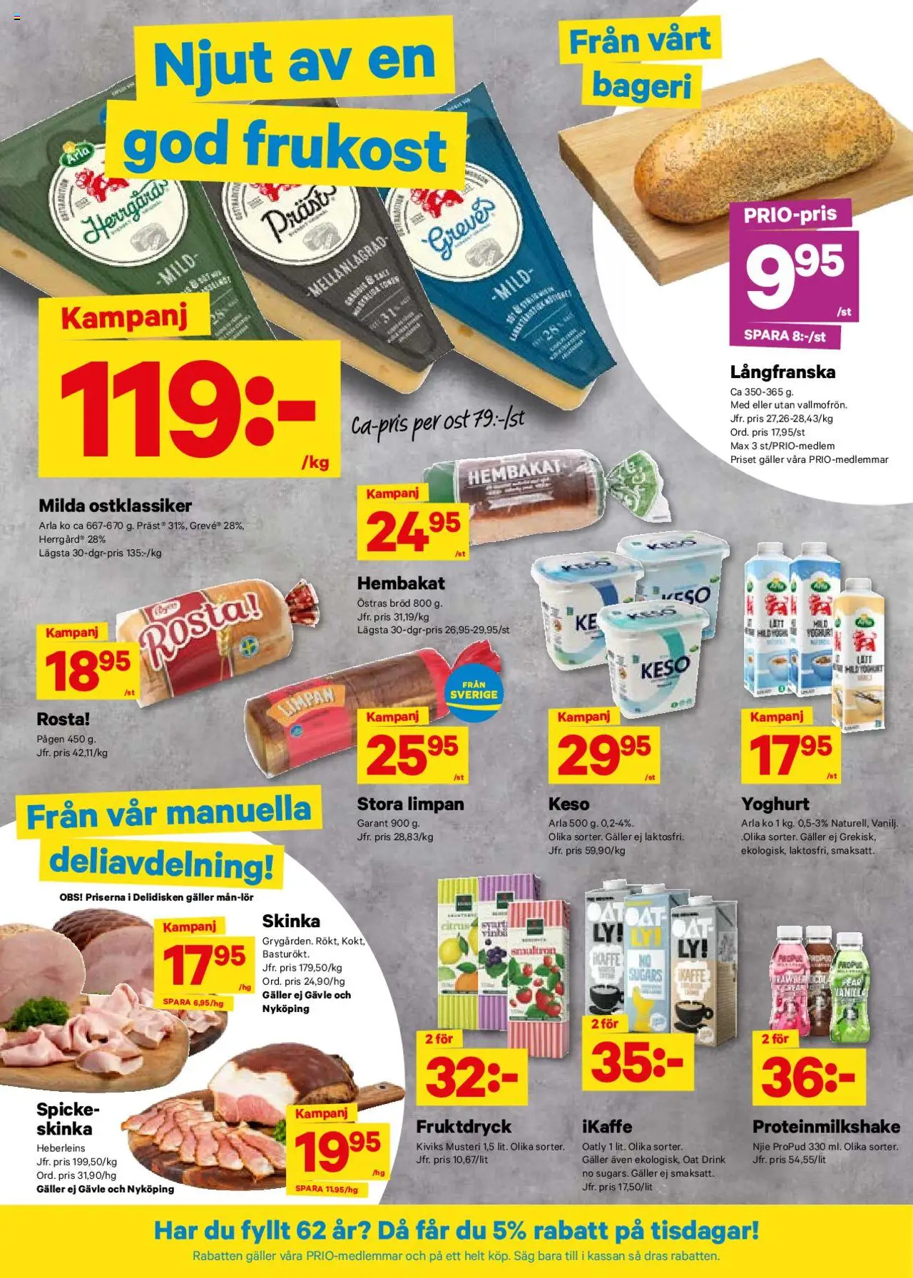 City Gross reklamblad aktuell från 29.09.2025 | Sida: 4 | Produkter: Bageri, Yoghurt, Bröd, Skinka