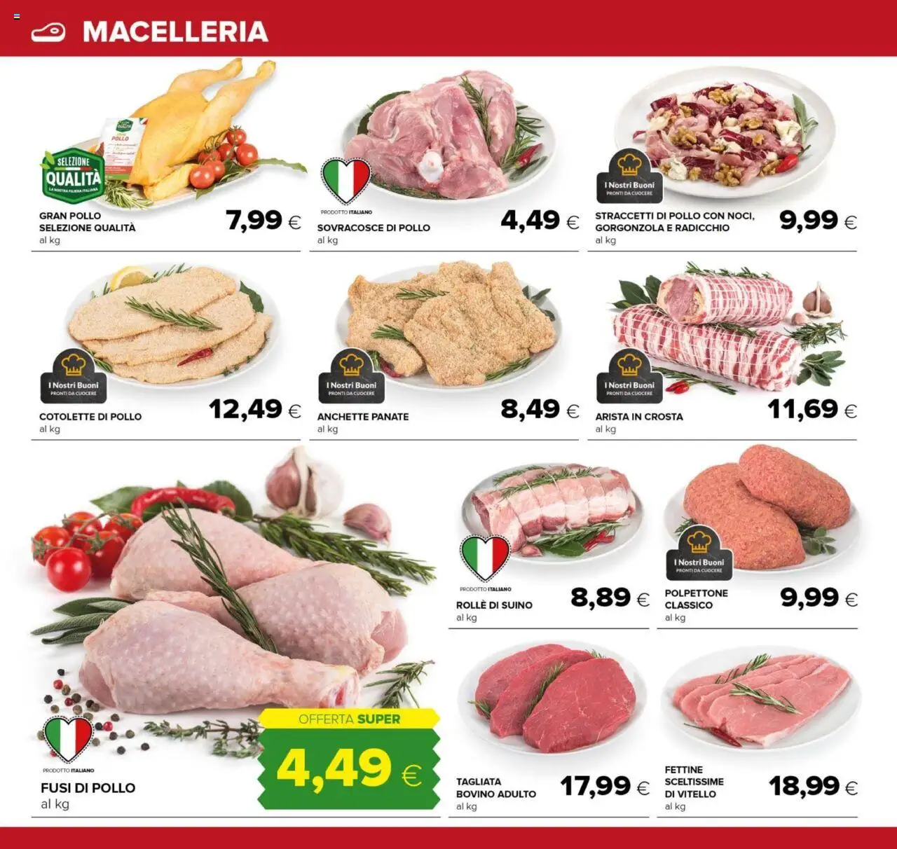 Volantino Tigre del 09.10.2025 | Pagina: 2 | Prodotti: Bovino, Pollo, Vitello, Gorgonzola